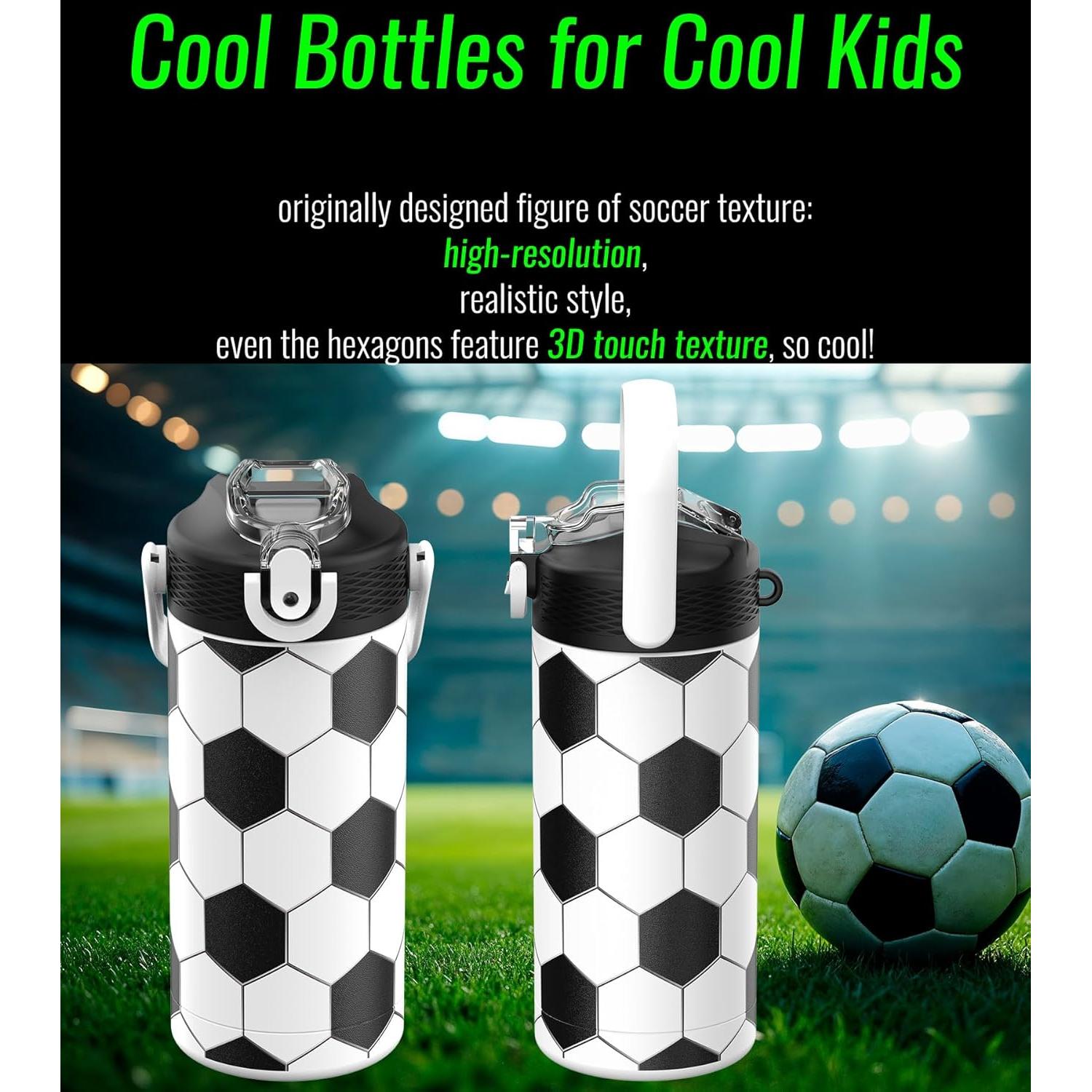 Botella de Agua Aislada MYFOREST 400ml Fútbol para Niños