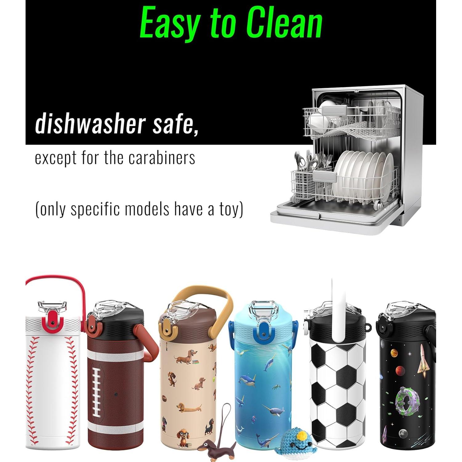 Botella de Agua Aislada MYFOREST 400ml Fútbol para Niños