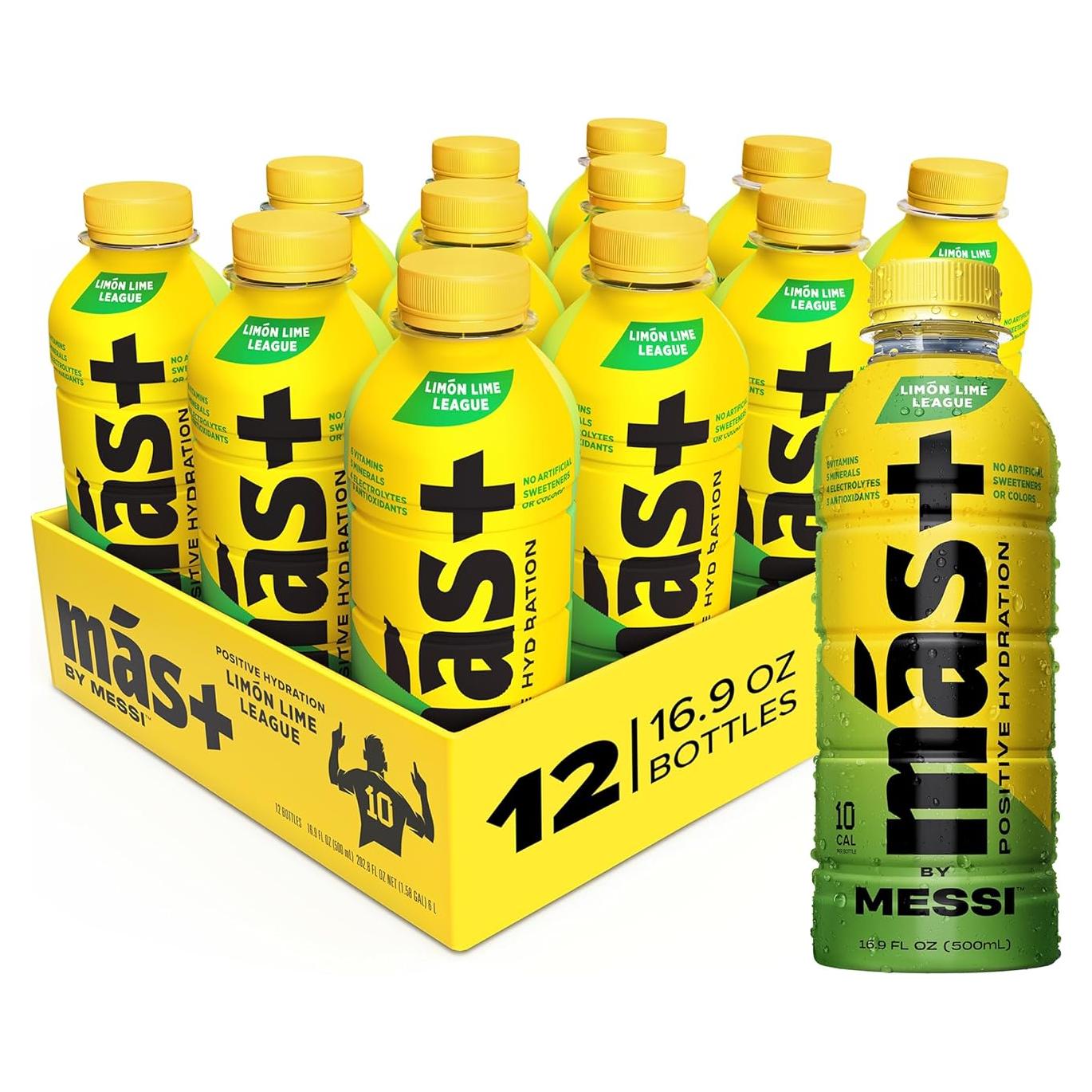 Bebida Deportiva Más+ por Messi 500ml Limón Lime League