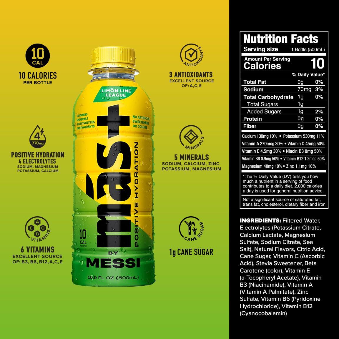Bebida Deportiva Más+ por Messi 500ml Limón Lime League