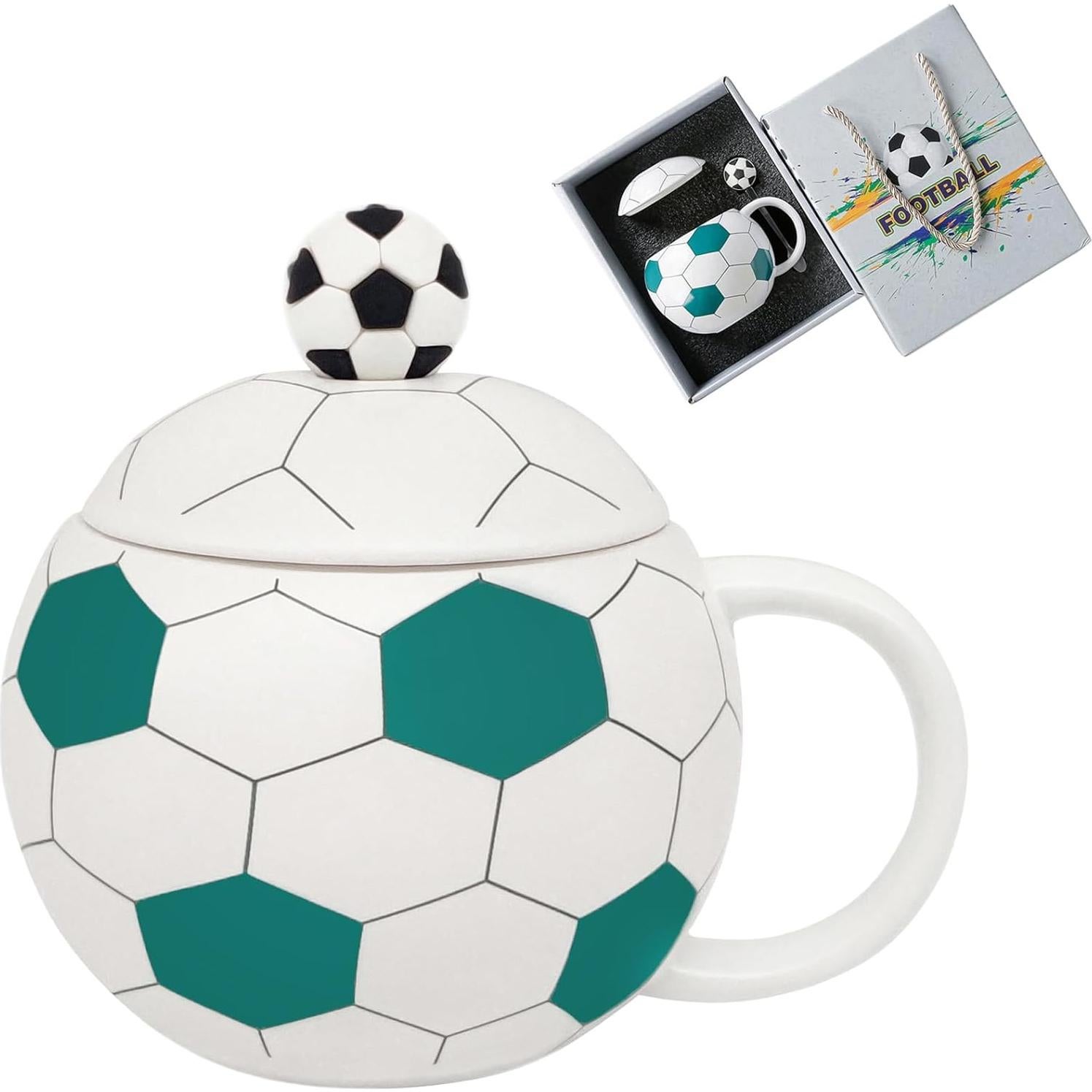 Taza de Café Cerámica 400ml Old Craftsmen's Fútbol Verde