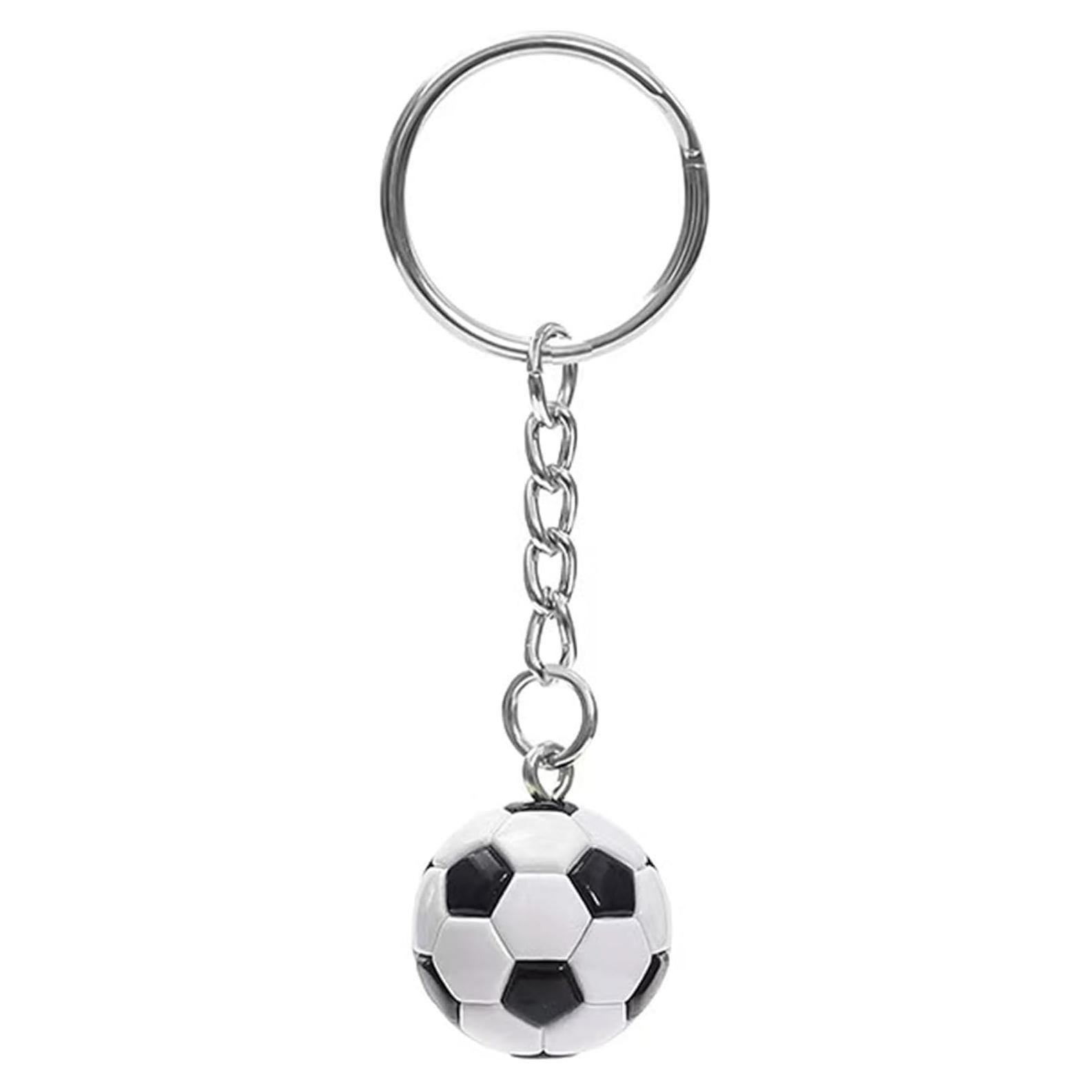 Llaveros de bola deportiva 3D Fuerxy - Fútbol, 2 cm