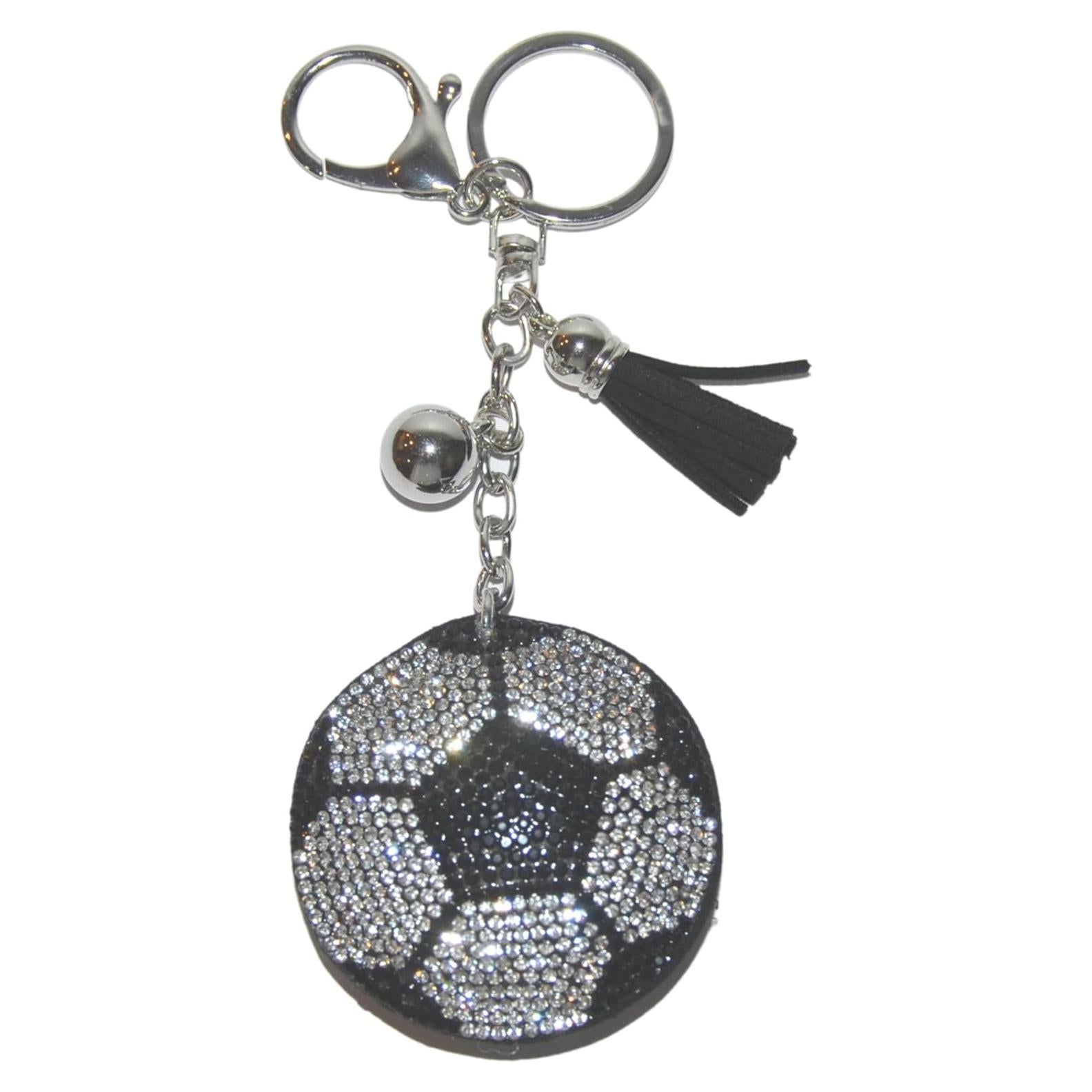 Llavero de fútbol bling Popfizzy para mujeres - Charm de bolso