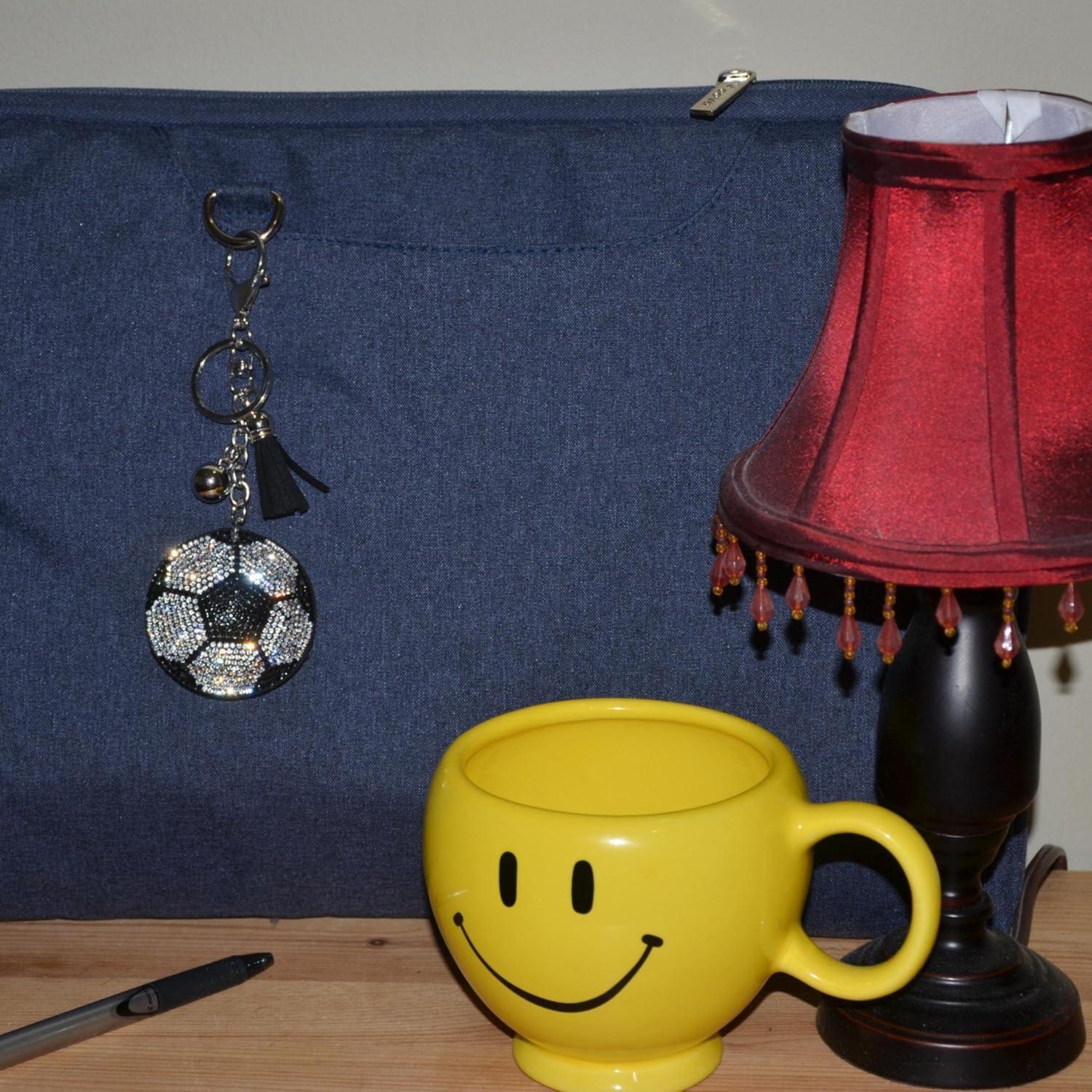 Llavero de fútbol bling Popfizzy para mujeres - Charm de bolso