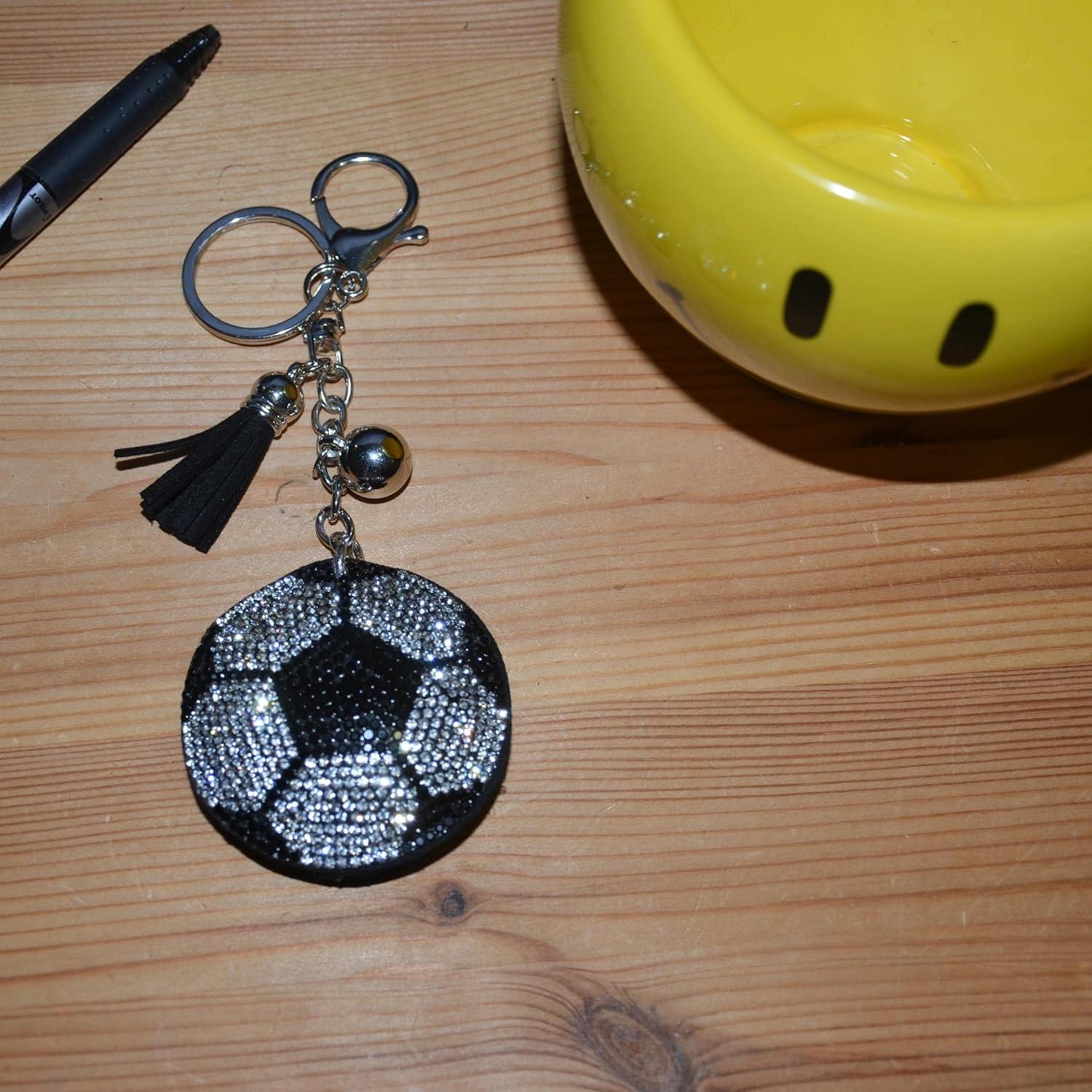 Llavero de fútbol bling Popfizzy para mujeres - Charm de bolso