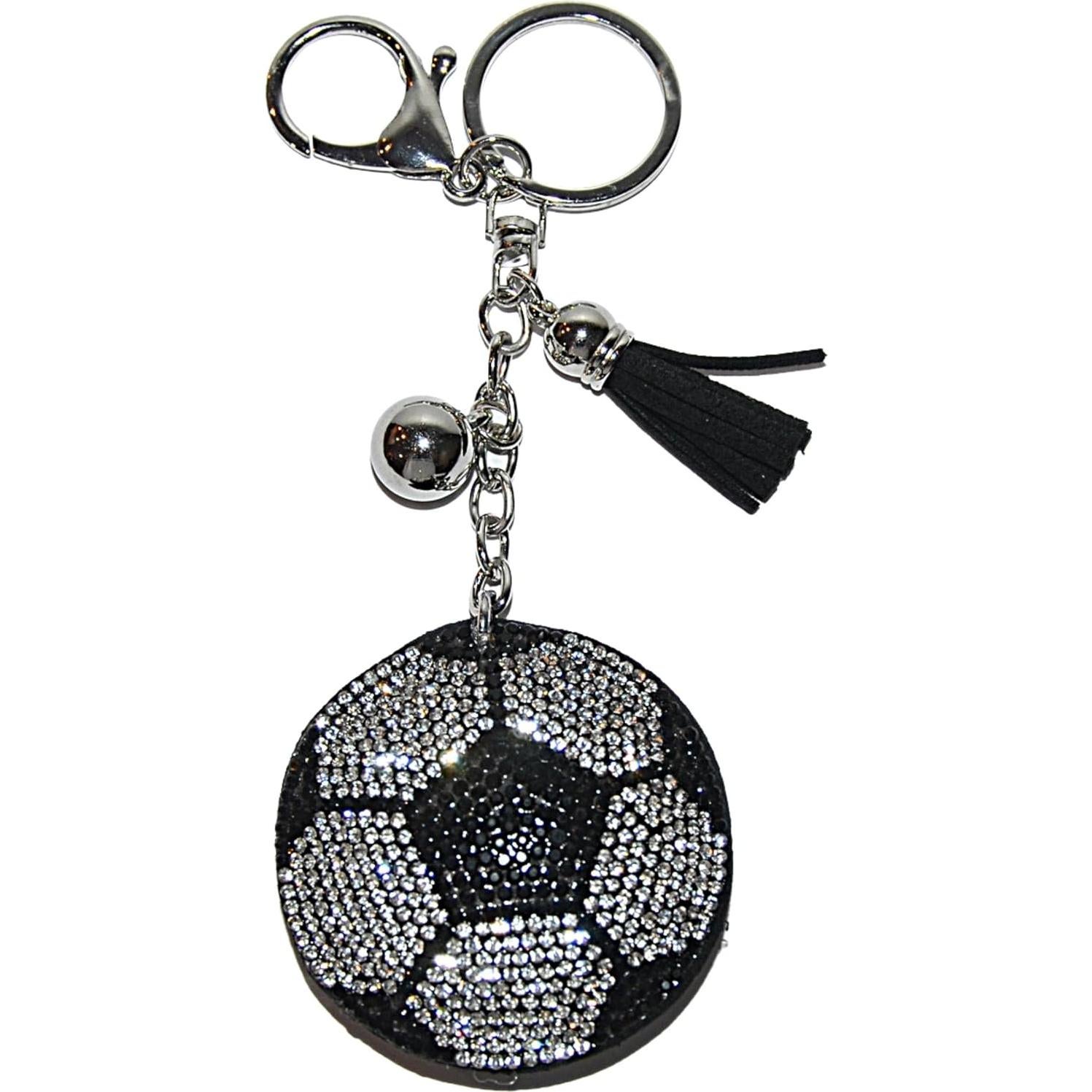 Llavero de fútbol bling Popfizzy para mujeres - Charm de bolso