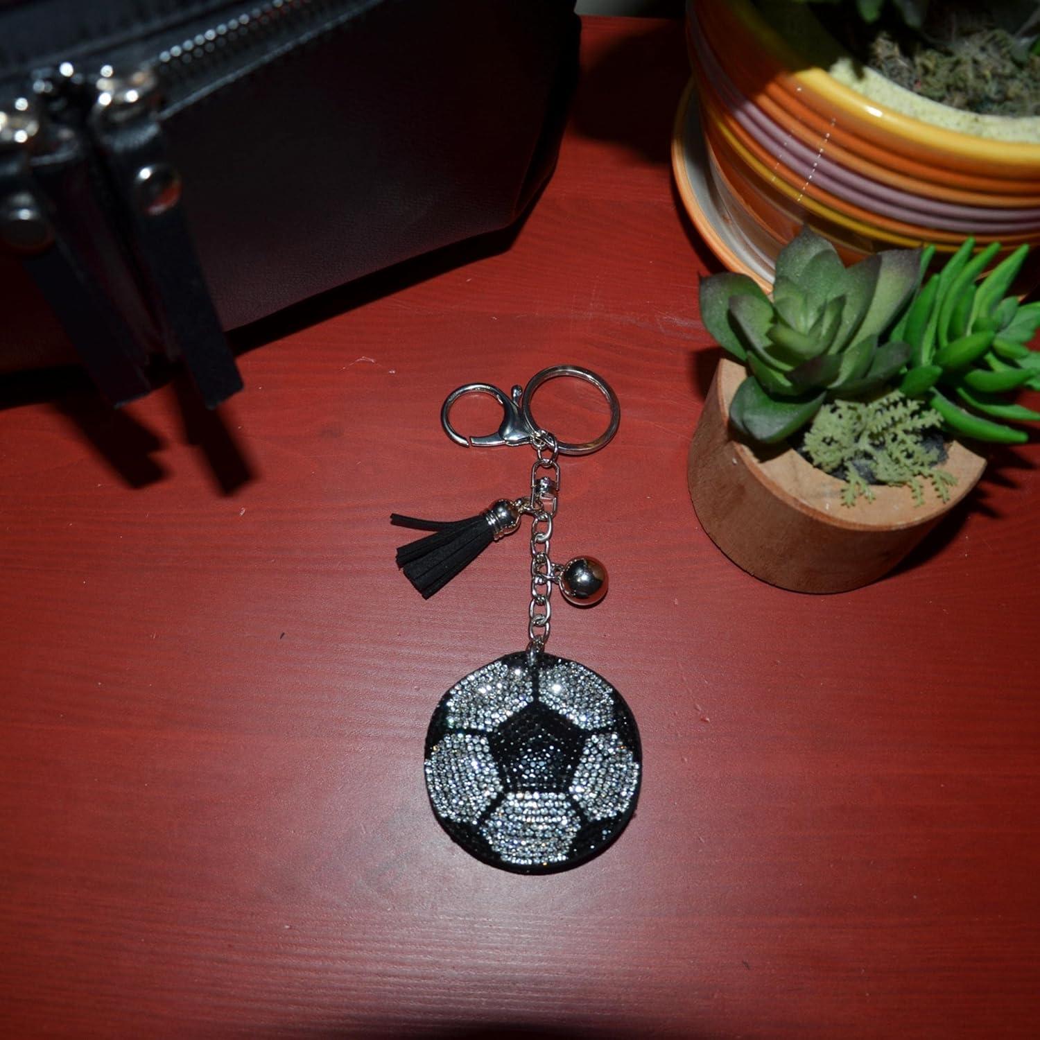 Llavero de fútbol bling Popfizzy para mujeres - Charm de bolso