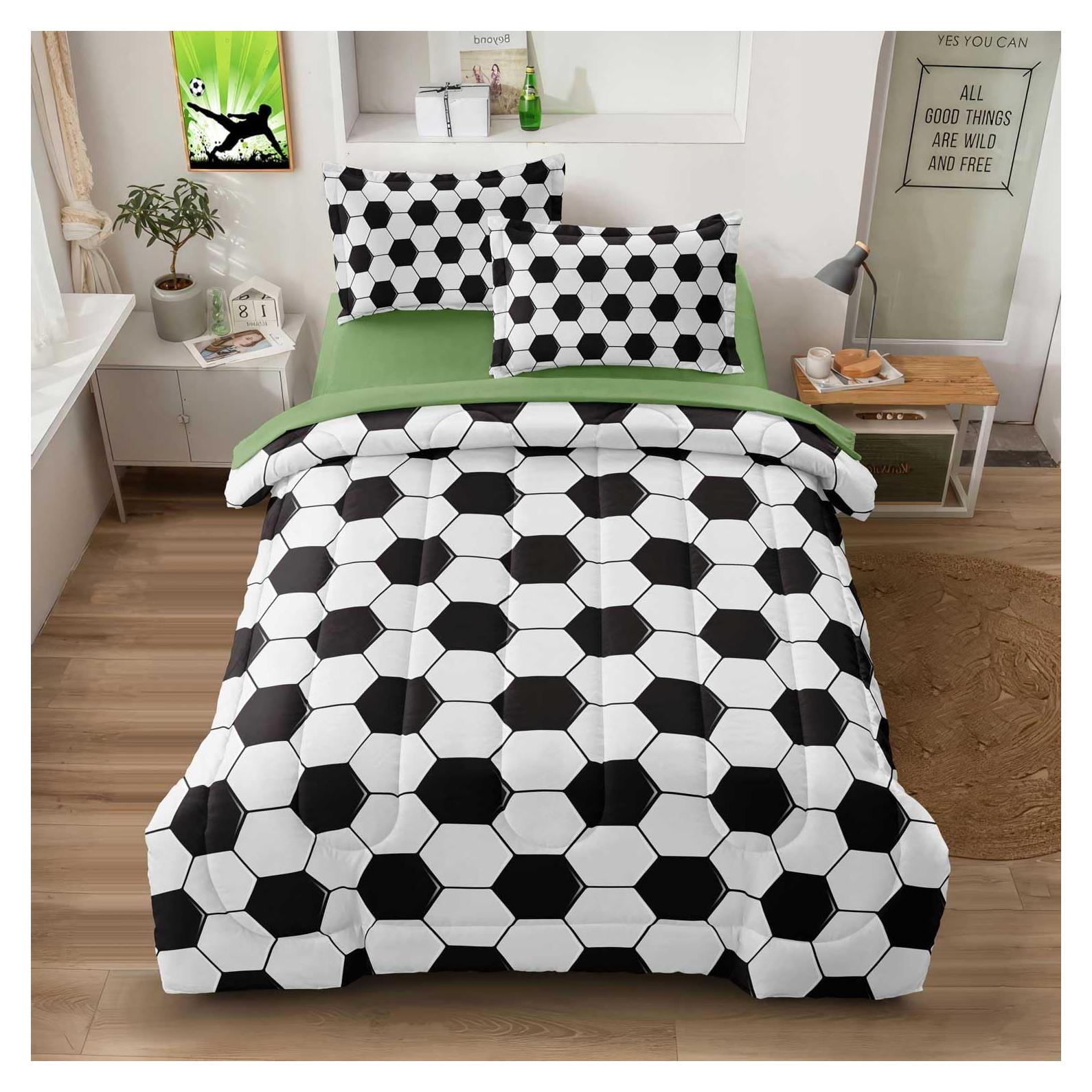 Juego de Edredón Completo Leaflin Fútbol 5 Piezas Twin