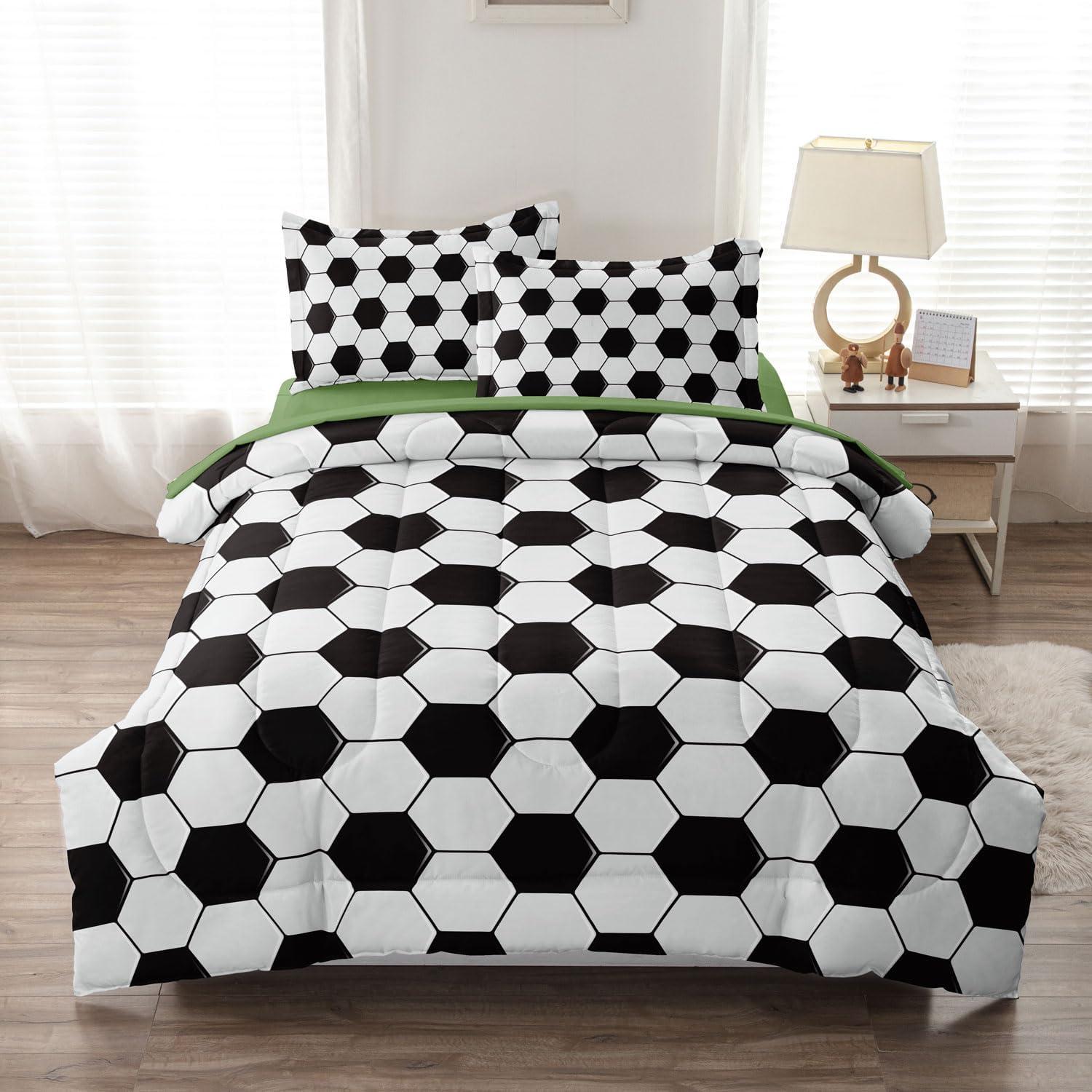 Juego de Edredón Completo Leaflin Fútbol 5 Piezas Twin