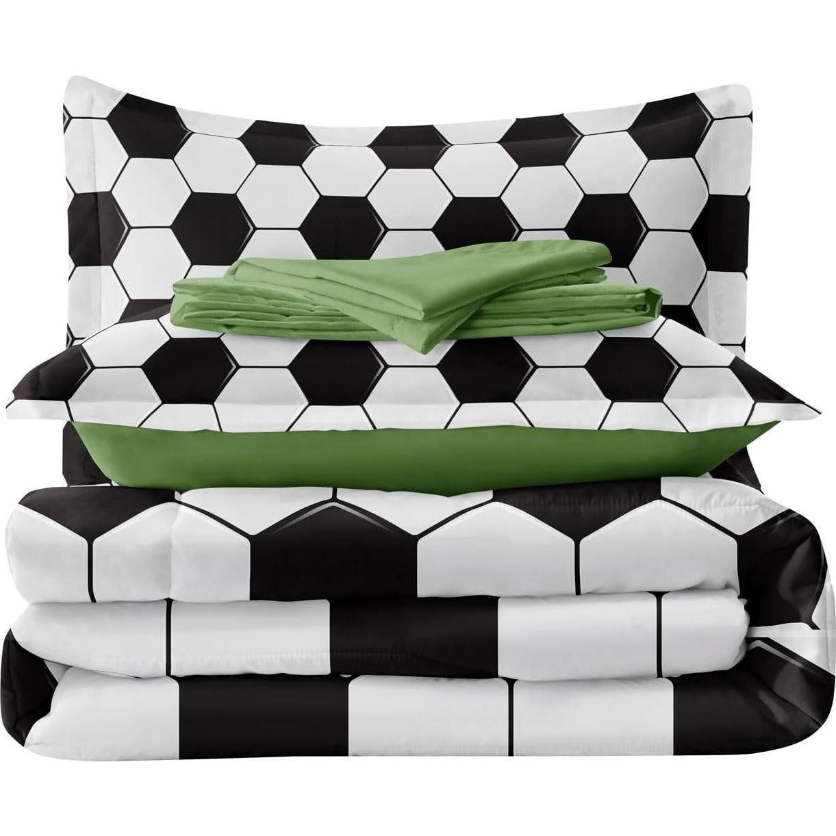 Juego de Edredón Completo Leaflin Fútbol 5 Piezas Twin