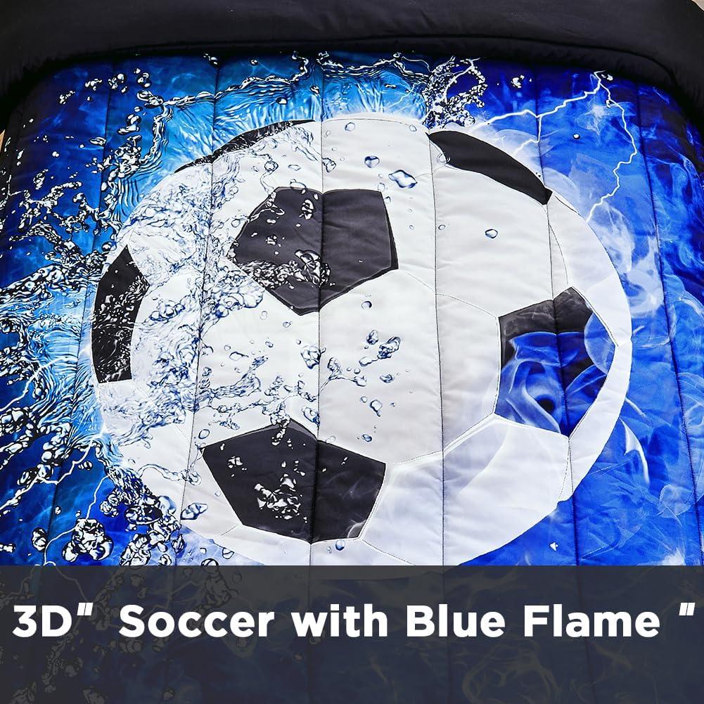Conjunto de Sábanas de Fútbol 3D Andency Completo 3 Piezas