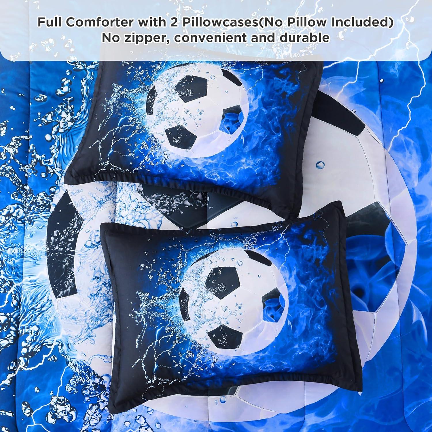 Conjunto de Sábanas de Fútbol 3D Andency Completo 3 Piezas