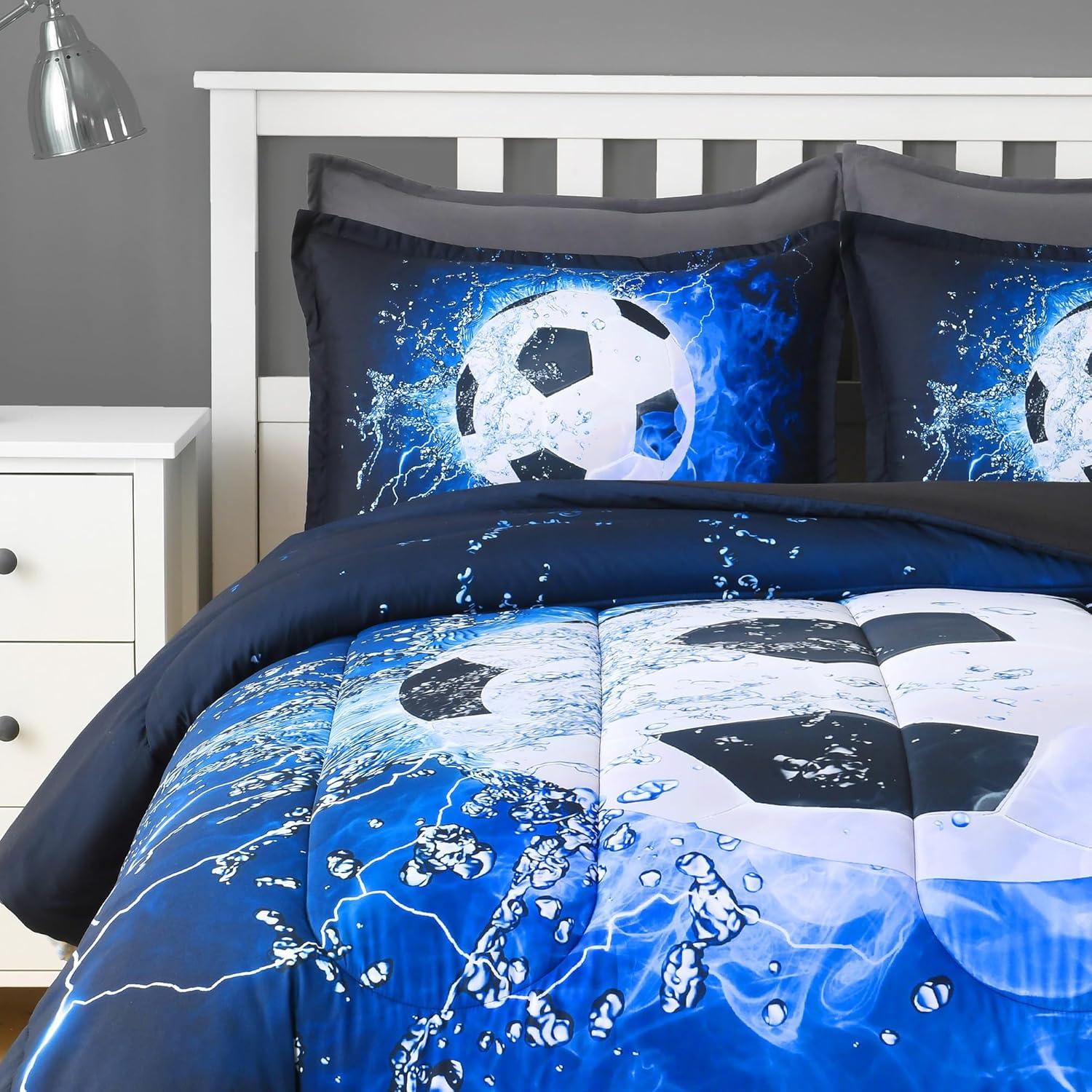 Conjunto de Sábanas de Fútbol 3D Andency Completo 3 Piezas