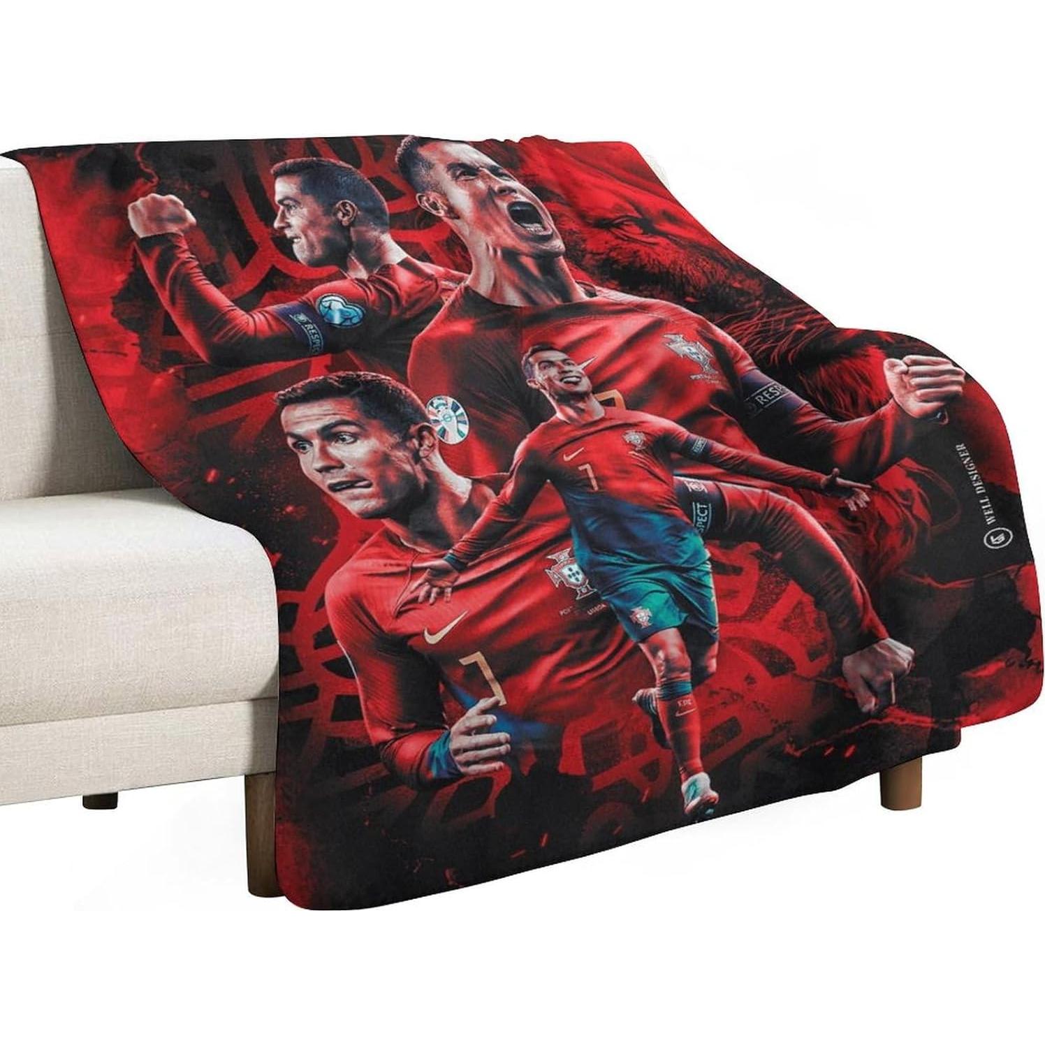 Manta de Fútbol Lemtoie 127x101.6 cm Franela Suave