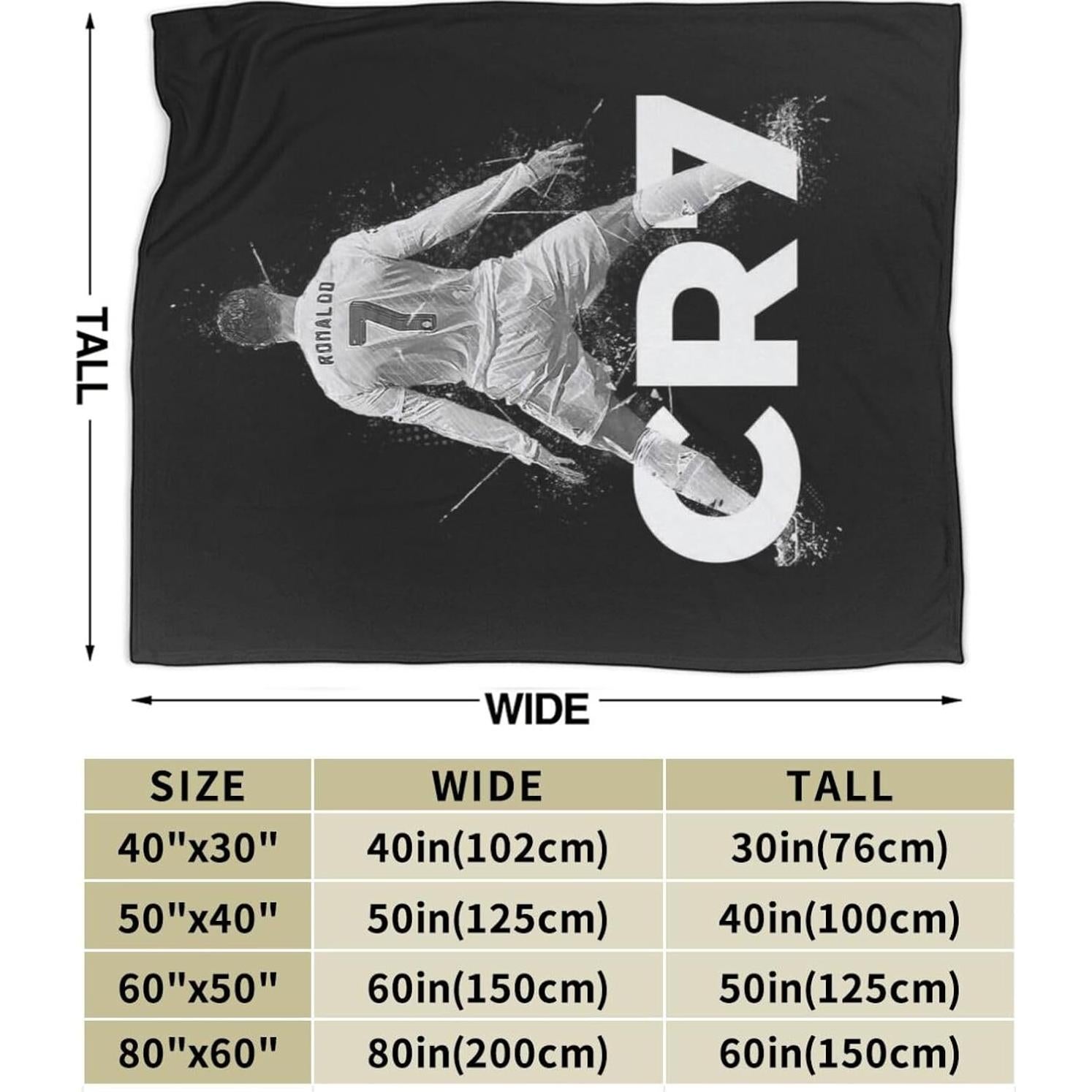 Manta de Fútbol Lemtoie CR8 127x101.6 cm Franela Suave