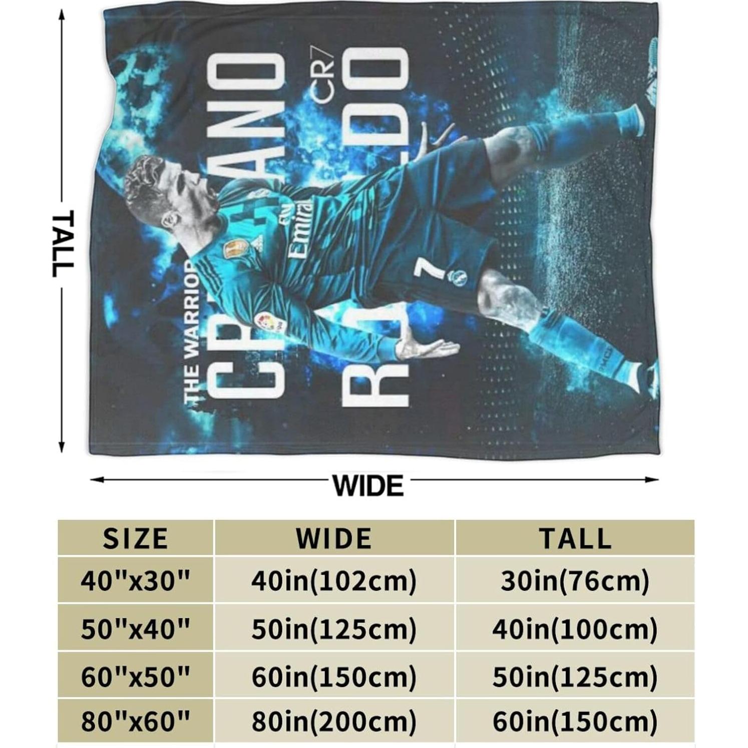Manta de Fútbol Lemtoie 127x101 cm Franela Suave y Cálida
