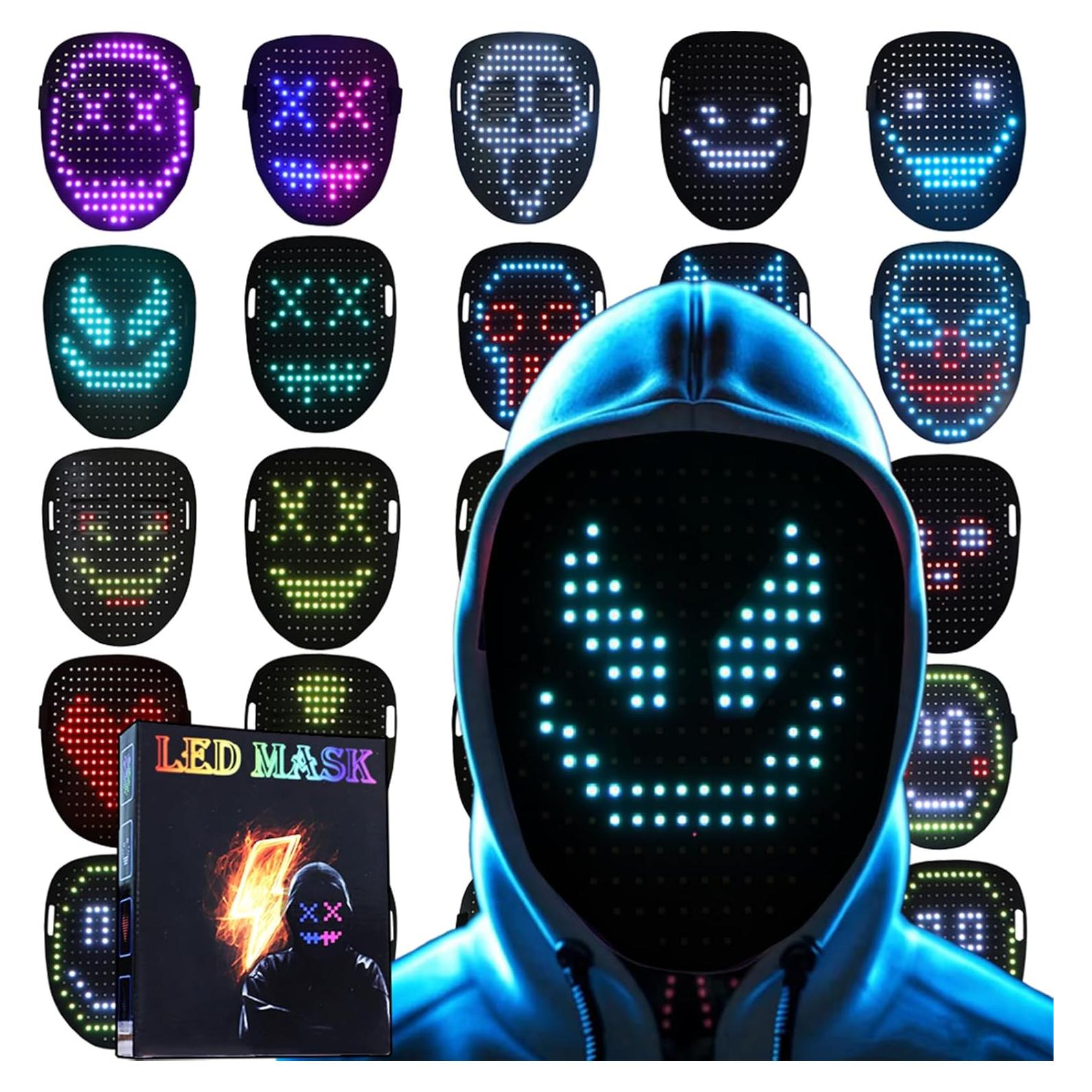 Máscara LED JDBMAOYE con Sensor de Gestos - 50 Patrones