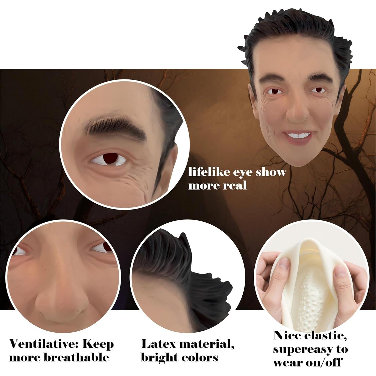 Máscara de Viejo Gadluckki de Láttex Realista para Adultos