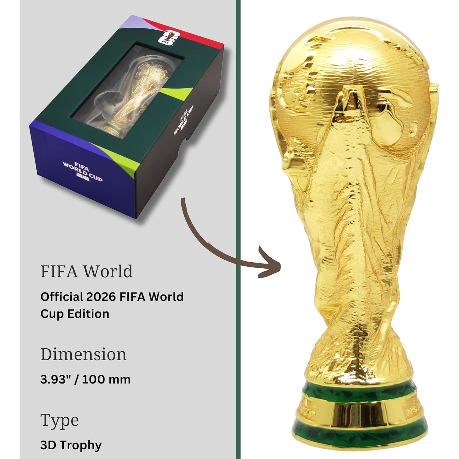 Trofeo Réplica 3D Copa Mundial FIFA 2026 Wagon 100 mm