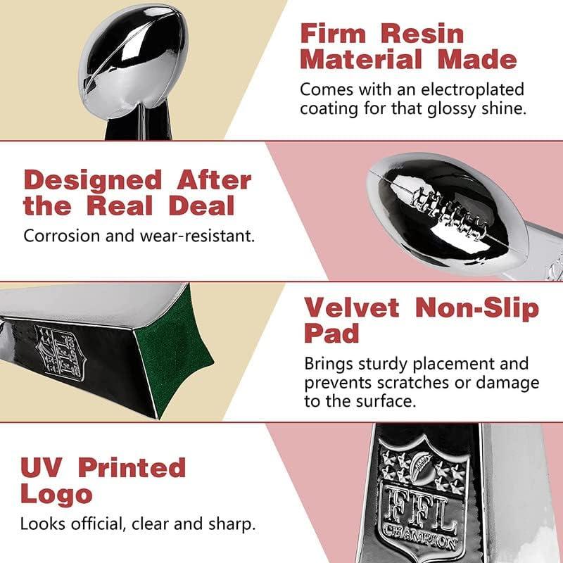 Trofeo de Fútbol Fantasía Spire Designs - Cromo 22.86 cm