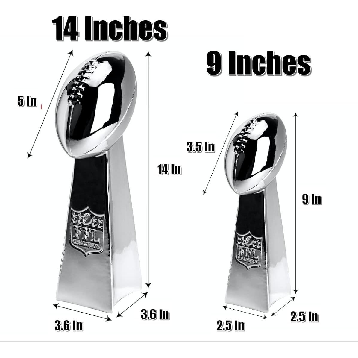 Trofeo de Fútbol Fantasía Spire Designs - Cromo 22.86 cm