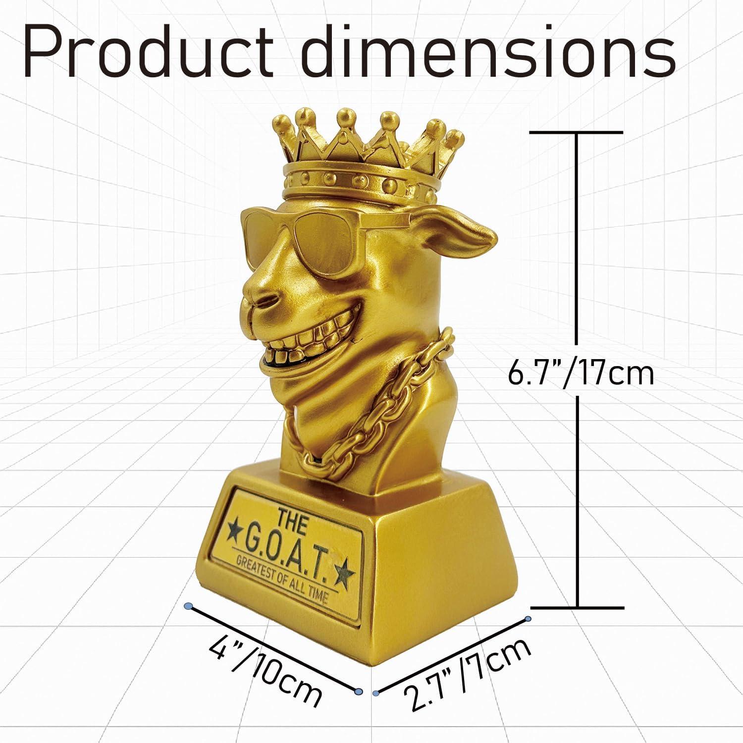 Trofeo G.O.A.T. de Resina 17.78 cm - Bambluby para Fútbol Fantástico