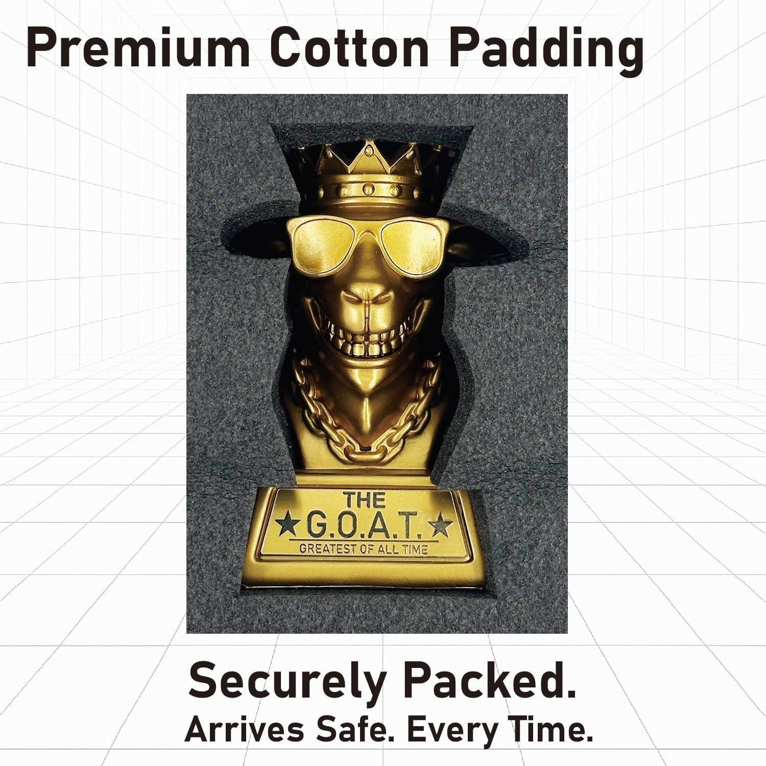 Trofeo G.O.A.T. de Resina 17.78 cm - Bambluby para Fútbol Fantástico