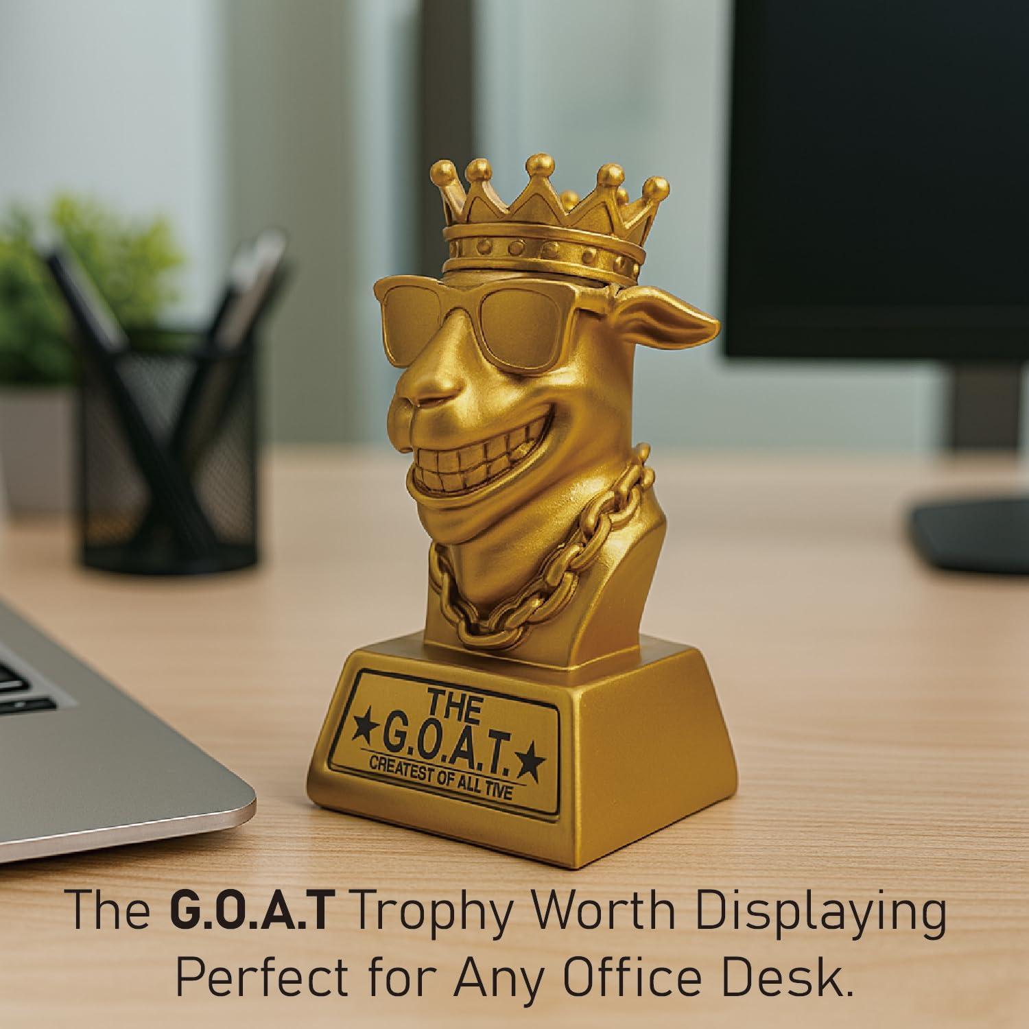 Trofeo G.O.A.T. de Resina 17.78 cm - Bambluby para Fútbol Fantástico