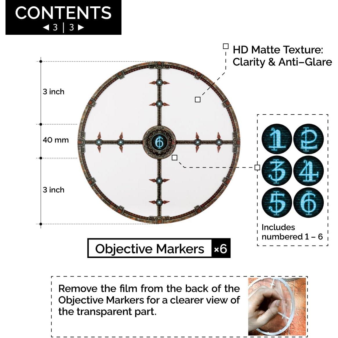 Kit de Terreno de Mesa Jucoci 9PCS Compatible WH40K Blanco