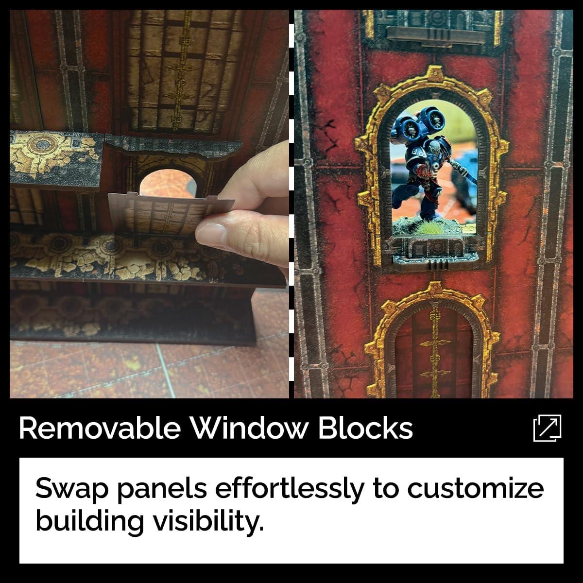 Kit de Terreno de Mesa Jucoci 9PCS Compatible WH40K Blanco