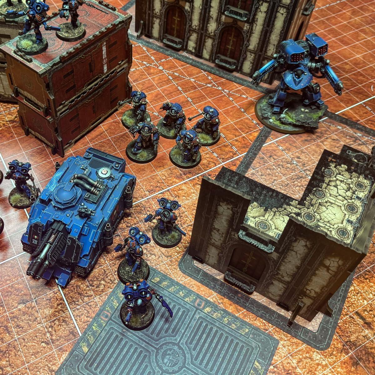 Kit de Terreno de Mesa Jucoci 9PCS Compatible WH40K Blanco