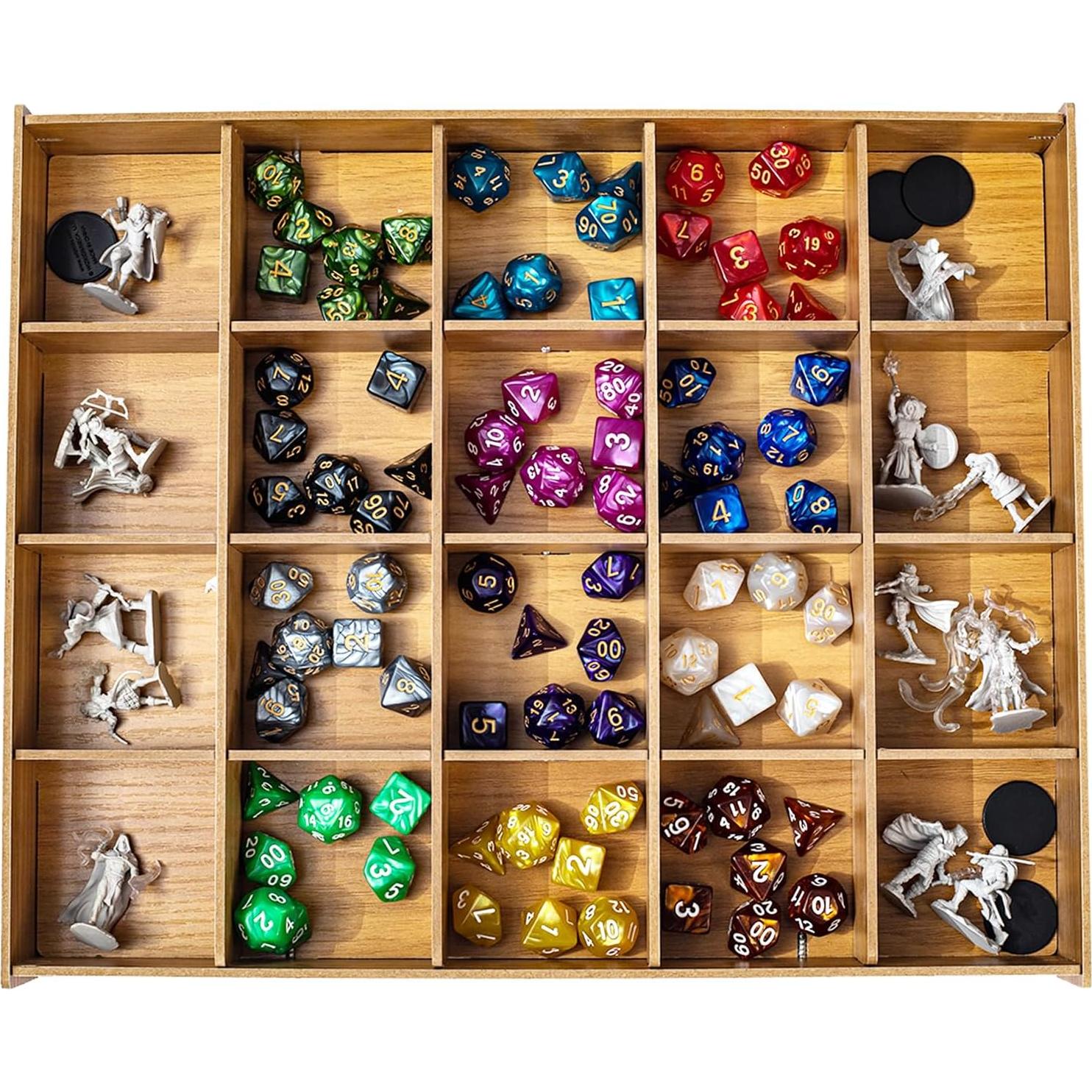 Juego de Dados Poliedricos Acrílicos Rolledomain 84 Piezas D&D