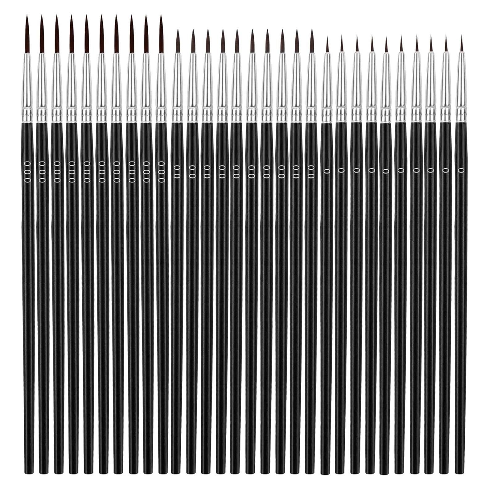 Juego de Pinceles de Detalle Anezus 30 Piezas Finos #0 #00 #000