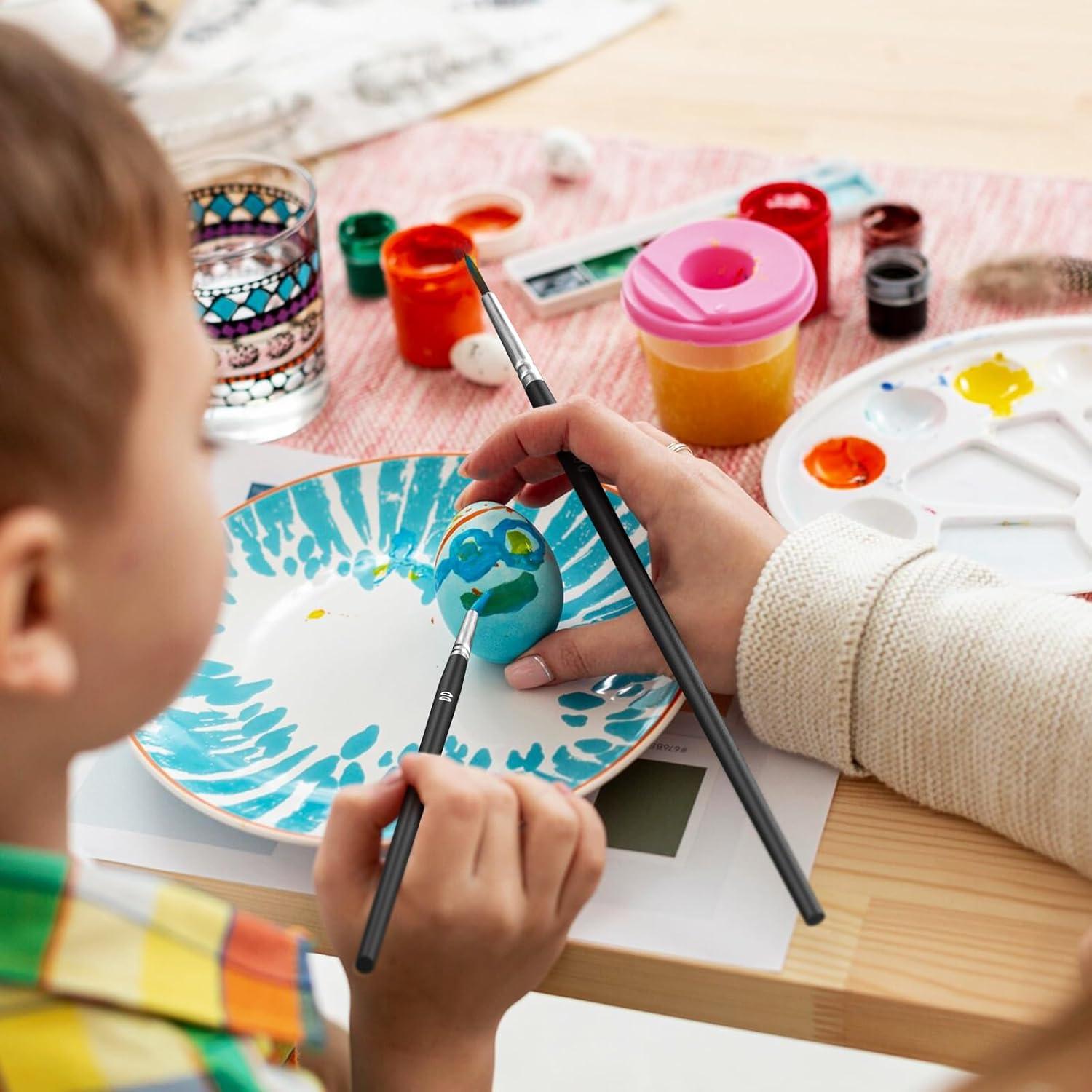 Juego de Pinceles de Detalle ZRLEI 60 Pcs Punta Fina Miniatura