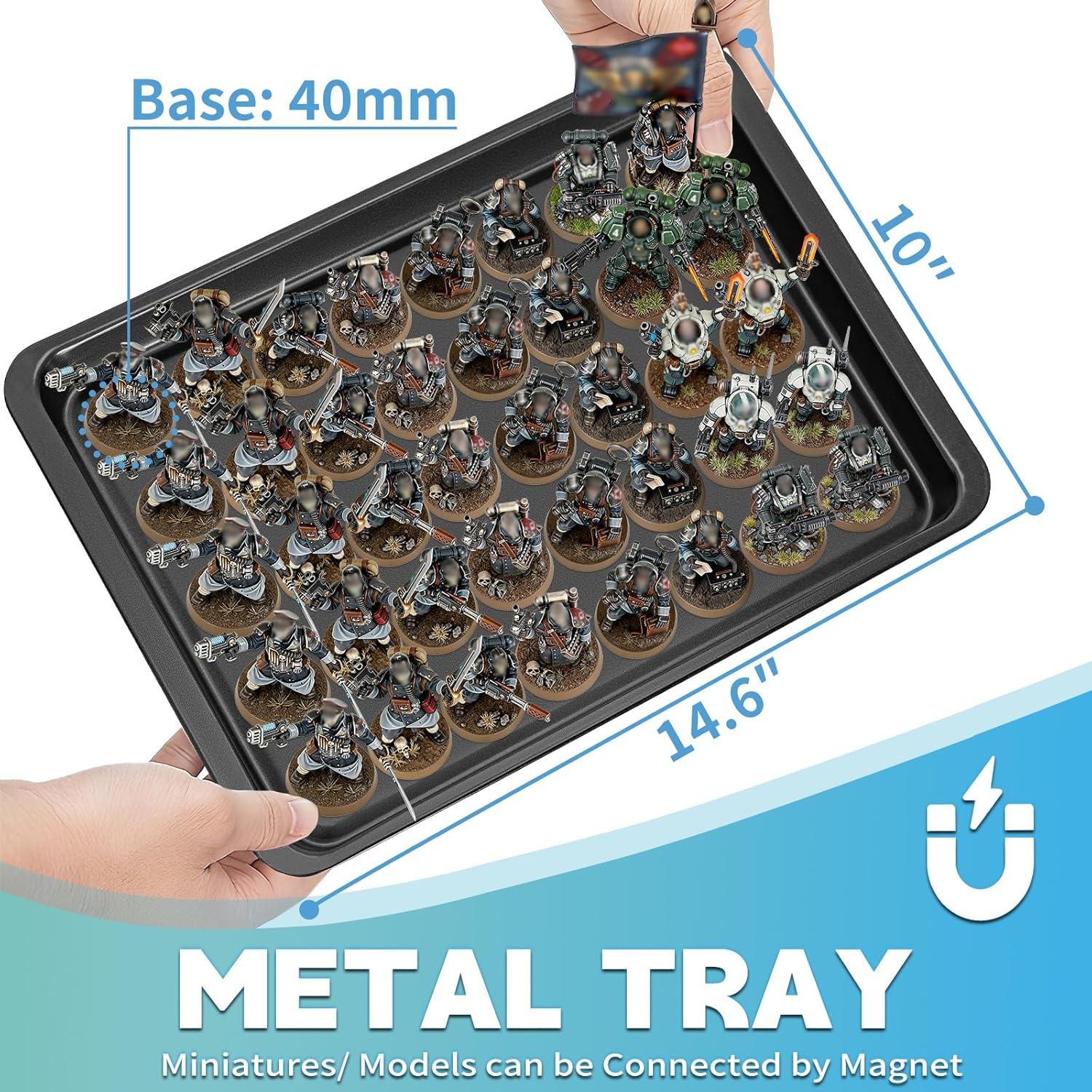 Caja de Almacenamiento de Miniaturas WELIDAY con Carro Grande