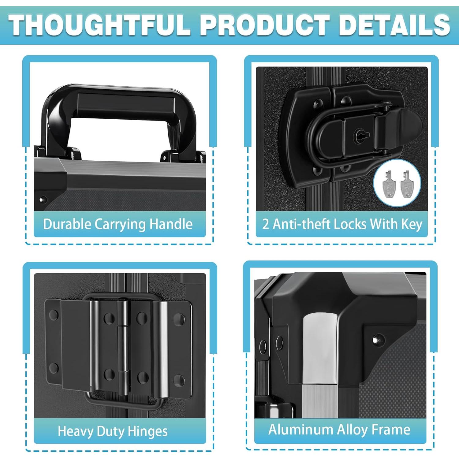 Caja de Almacenamiento de Miniaturas WELIDAY con Carro Grande