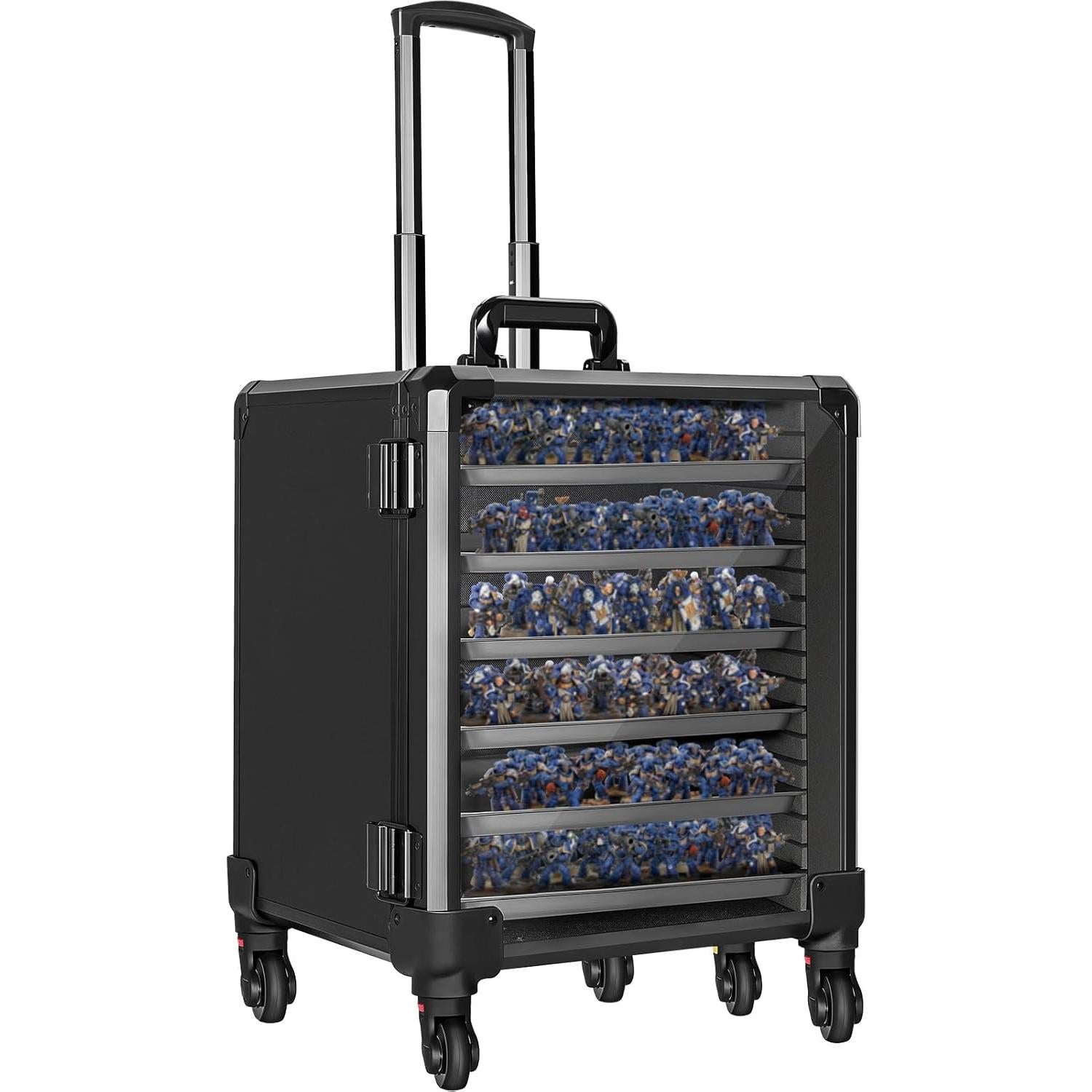 Caja de Almacenamiento de Miniaturas WELIDAY con Carro Grande