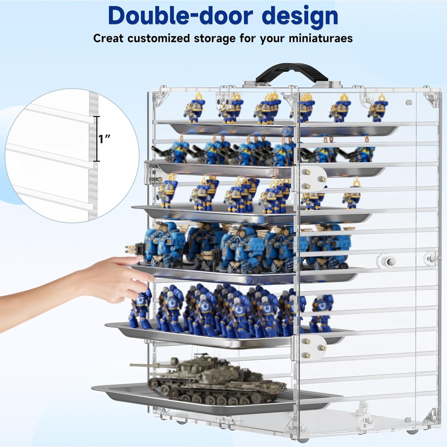 Caja de Almacenamiento Miniatura ITHWIU Acrílico 6 Bandejas