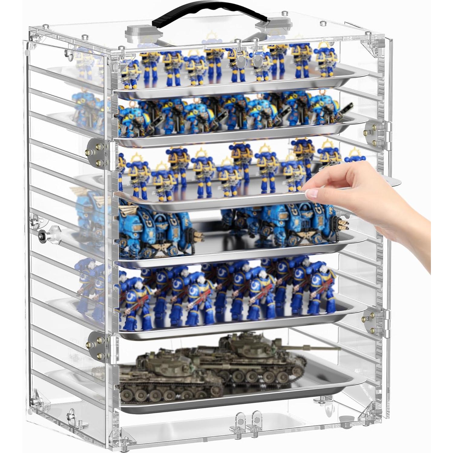 Caja de Almacenamiento Miniatura ITHWIU Acrílico 6 Bandejas