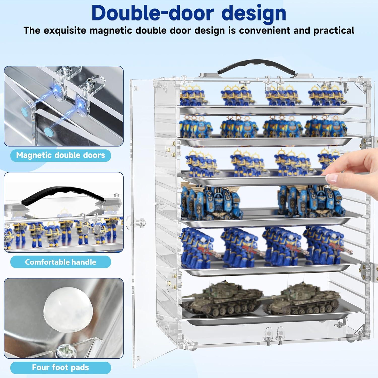 Caja de Almacenamiento Miniatura ITHWIU Acrílico 6 Bandejas