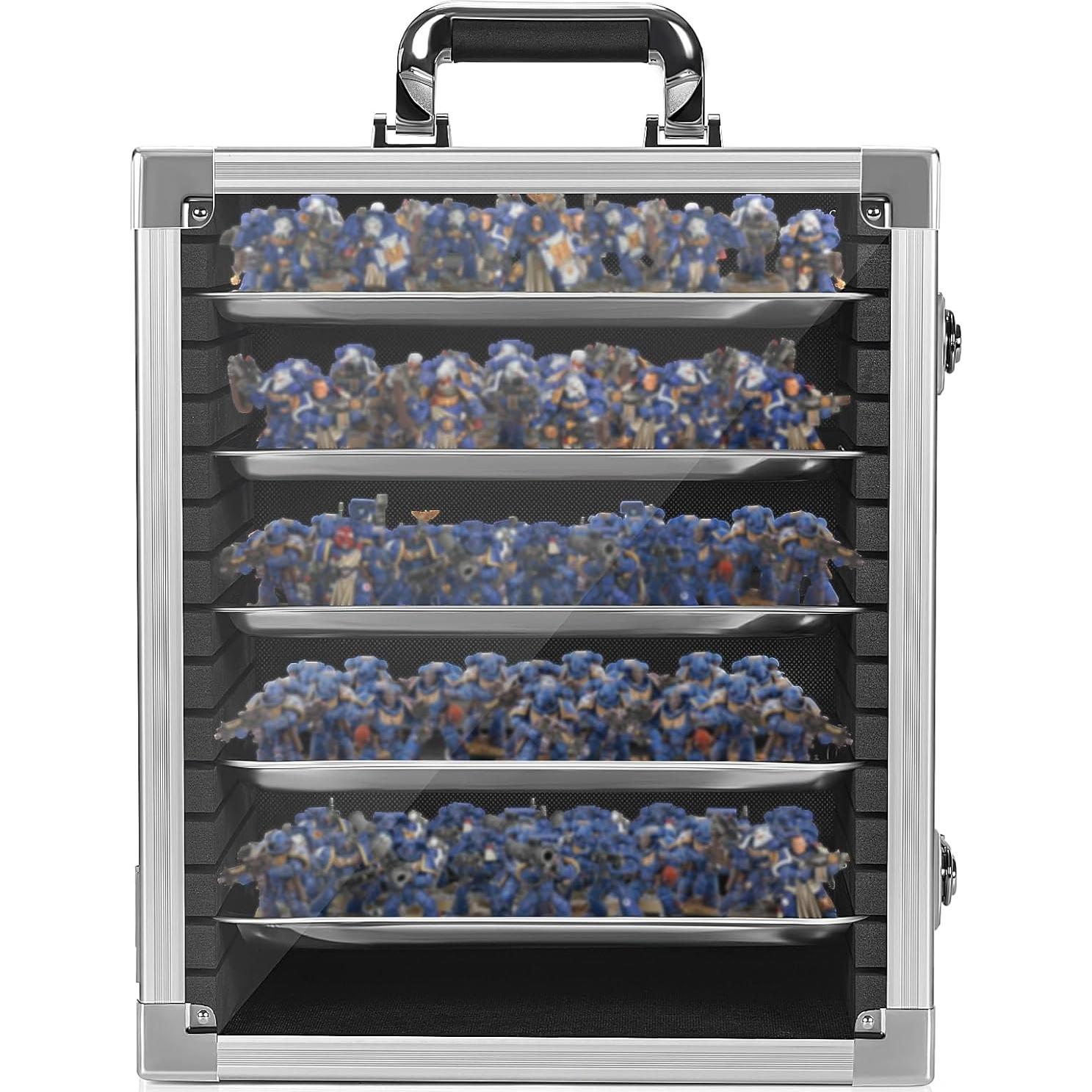 Caja de Almacenamiento de Miniaturas ITHWIU con 5 Bandejas