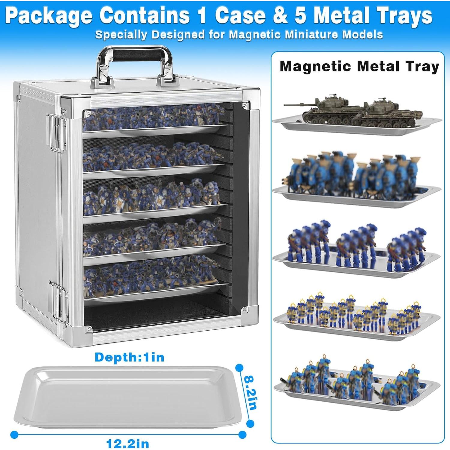 Caja de Almacenamiento de Miniaturas ITHWIU con 5 Bandejas