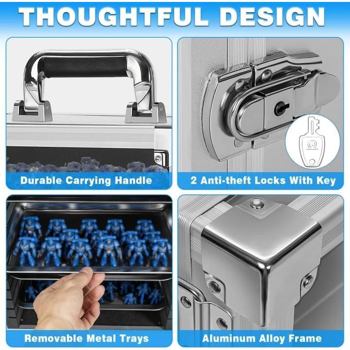 Caja de Almacenamiento de Miniaturas ITHWIU con 5 Bandejas
