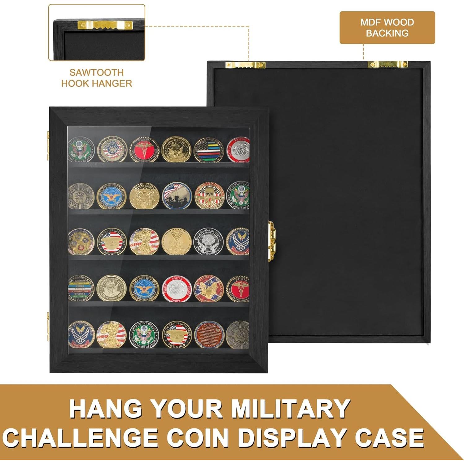 Estuche de Exhibición de Monedas GYaozii 27.94x35.56cm Madera