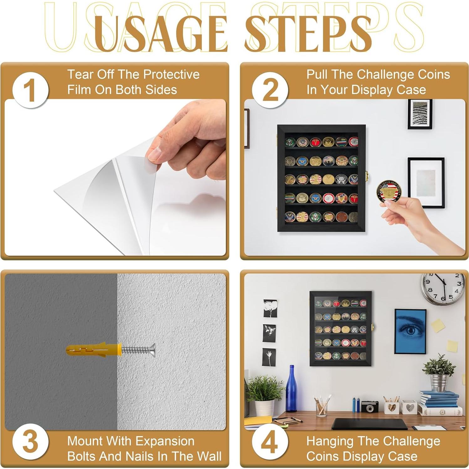 Estuche de Exhibición de Monedas GYaozii 27.94x35.56cm Madera