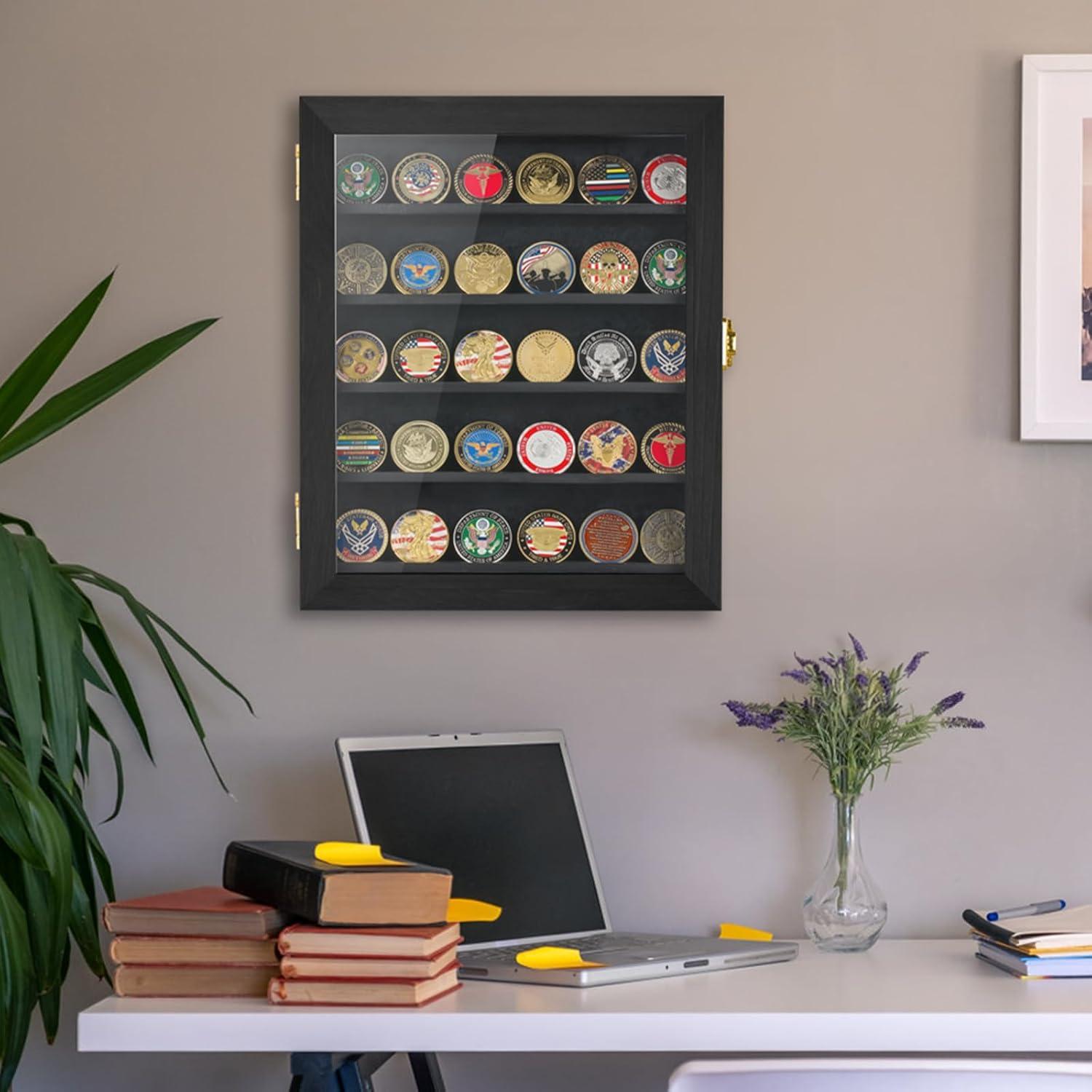 Estuche de Exhibición de Monedas GYaozii 27.94x35.56cm Madera