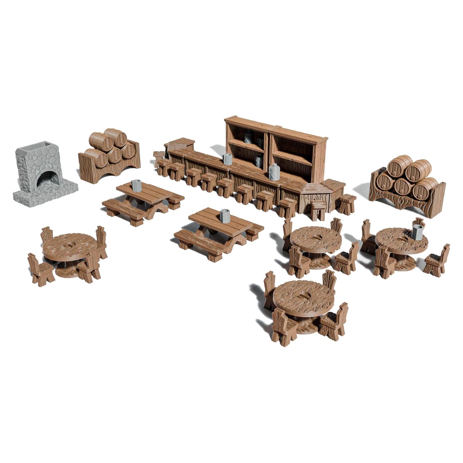 Juego de Terreno de Taberna STAHLHAMMERS - 70 Piezas 28mm