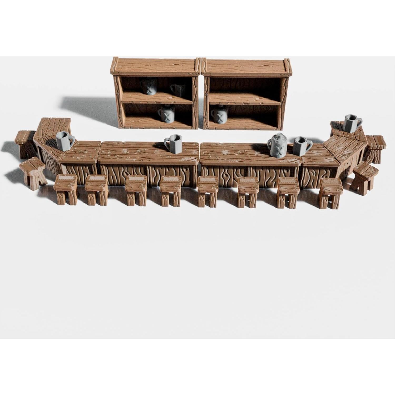 Juego de Terreno de Taberna STAHLHAMMERS - 70 Piezas 28mm