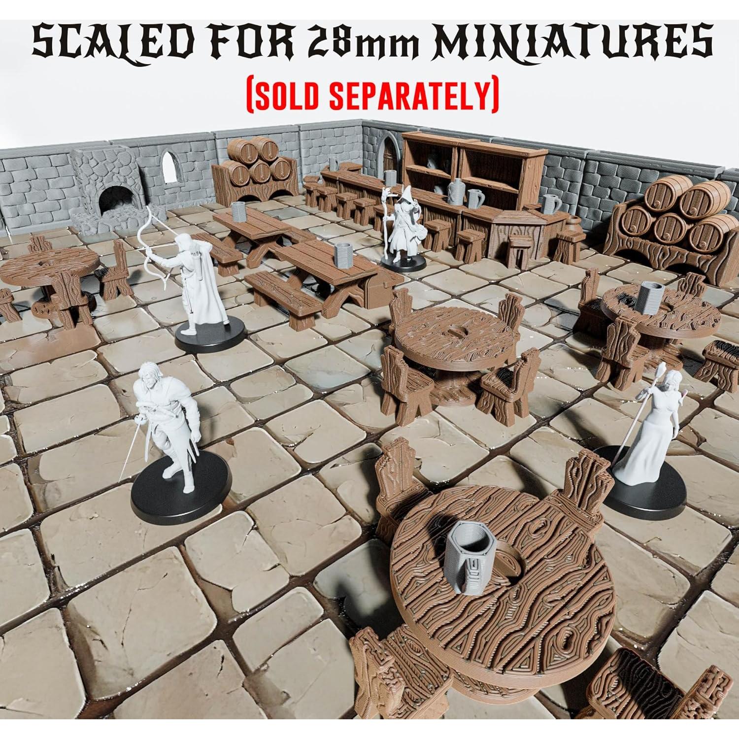 Juego de Terreno de Taberna STAHLHAMMERS - 70 Piezas 28mm