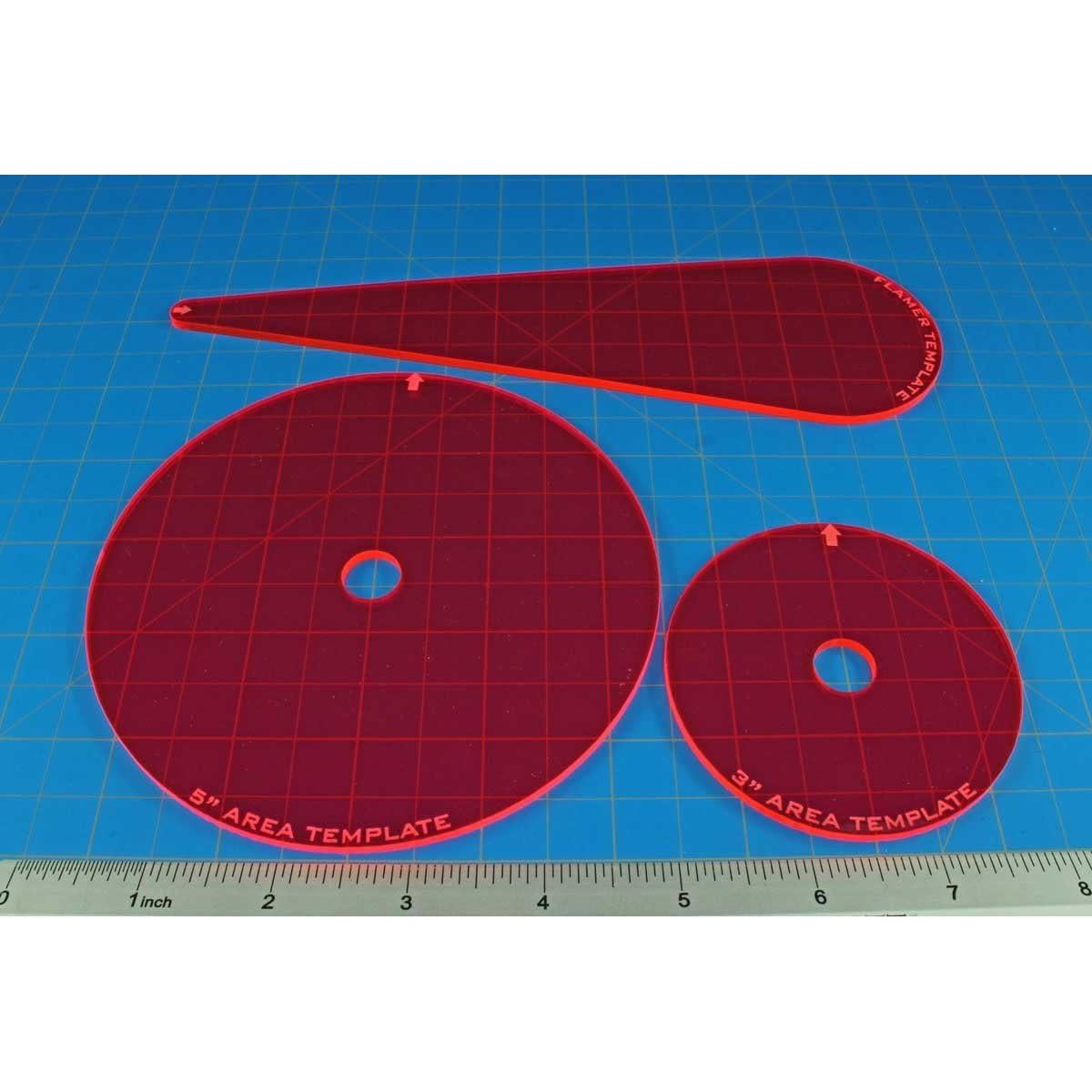 Juego de Plantillas LITKO Armageddon 3 Piezas Acrílico 12.7 cm